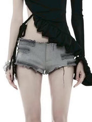 【EYE OF THE STORM】RAW RUFFLE SHORTS