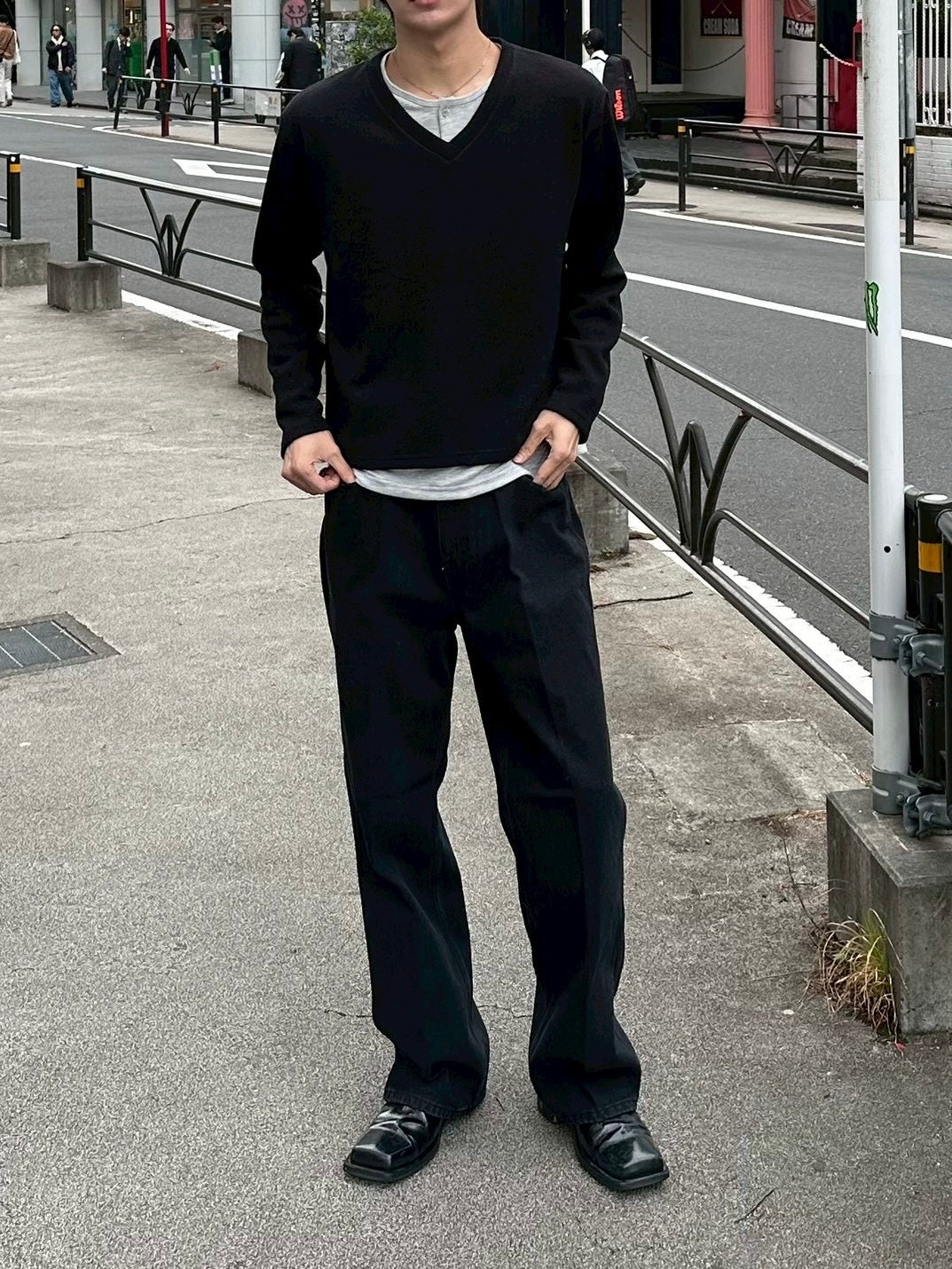 大阪店WEB限定受注制【Chikashitsu +】slim straight denim pants