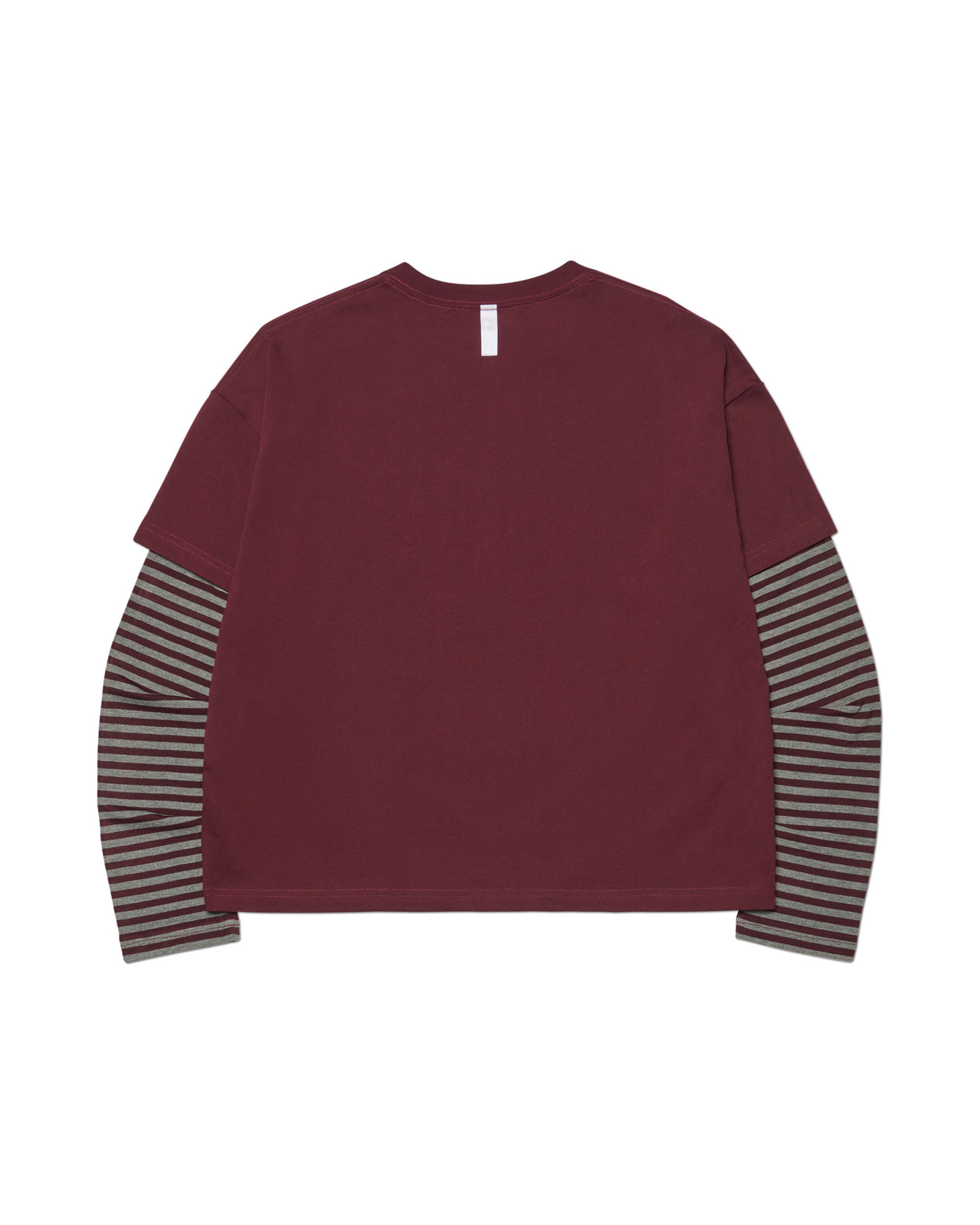 【NOMANUAL】STRIPE LAYERED LONG SLEEVE TEE