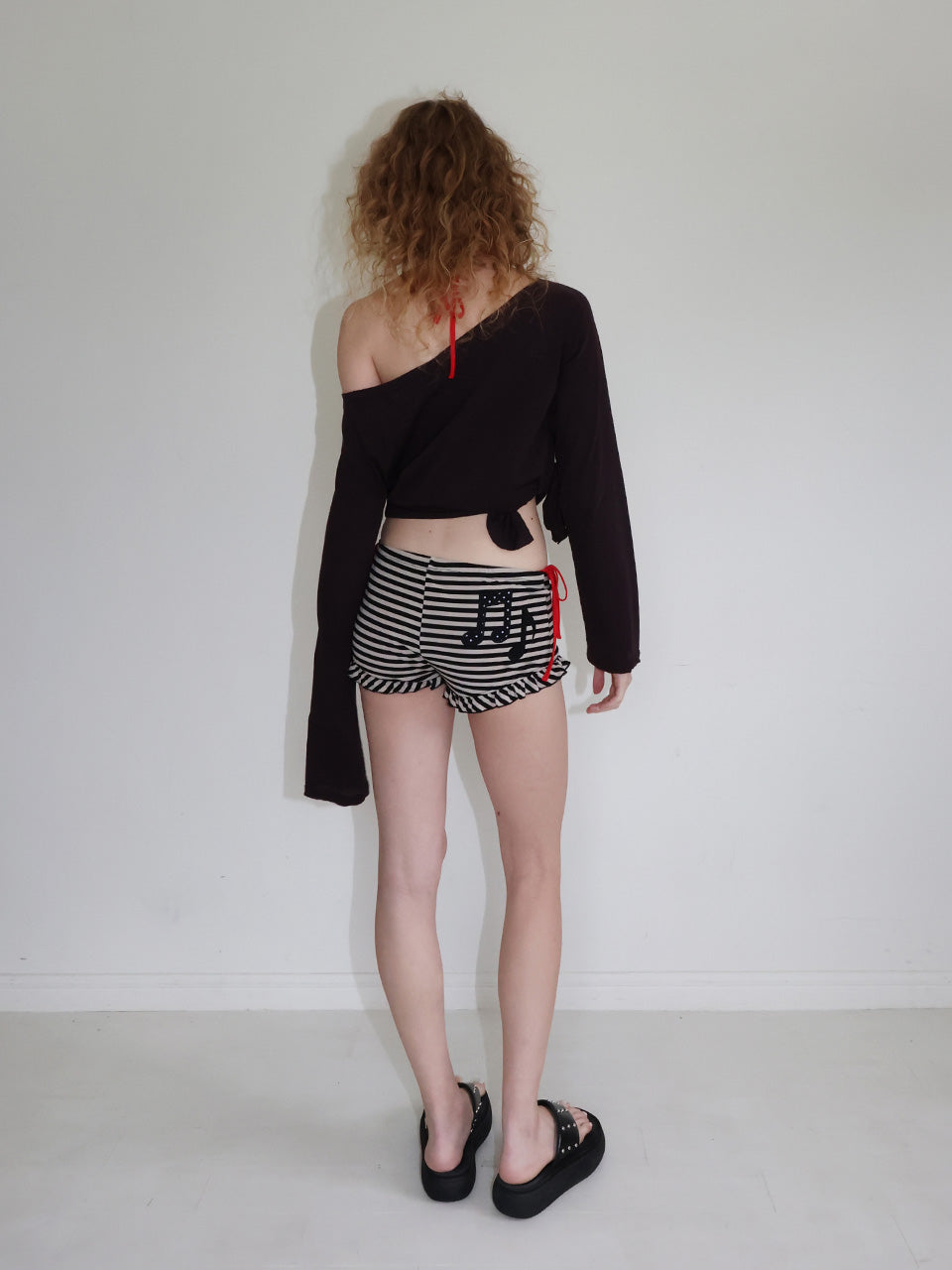 【CRANK】SHEER NECKLACE OFF-SHOULDER TOP