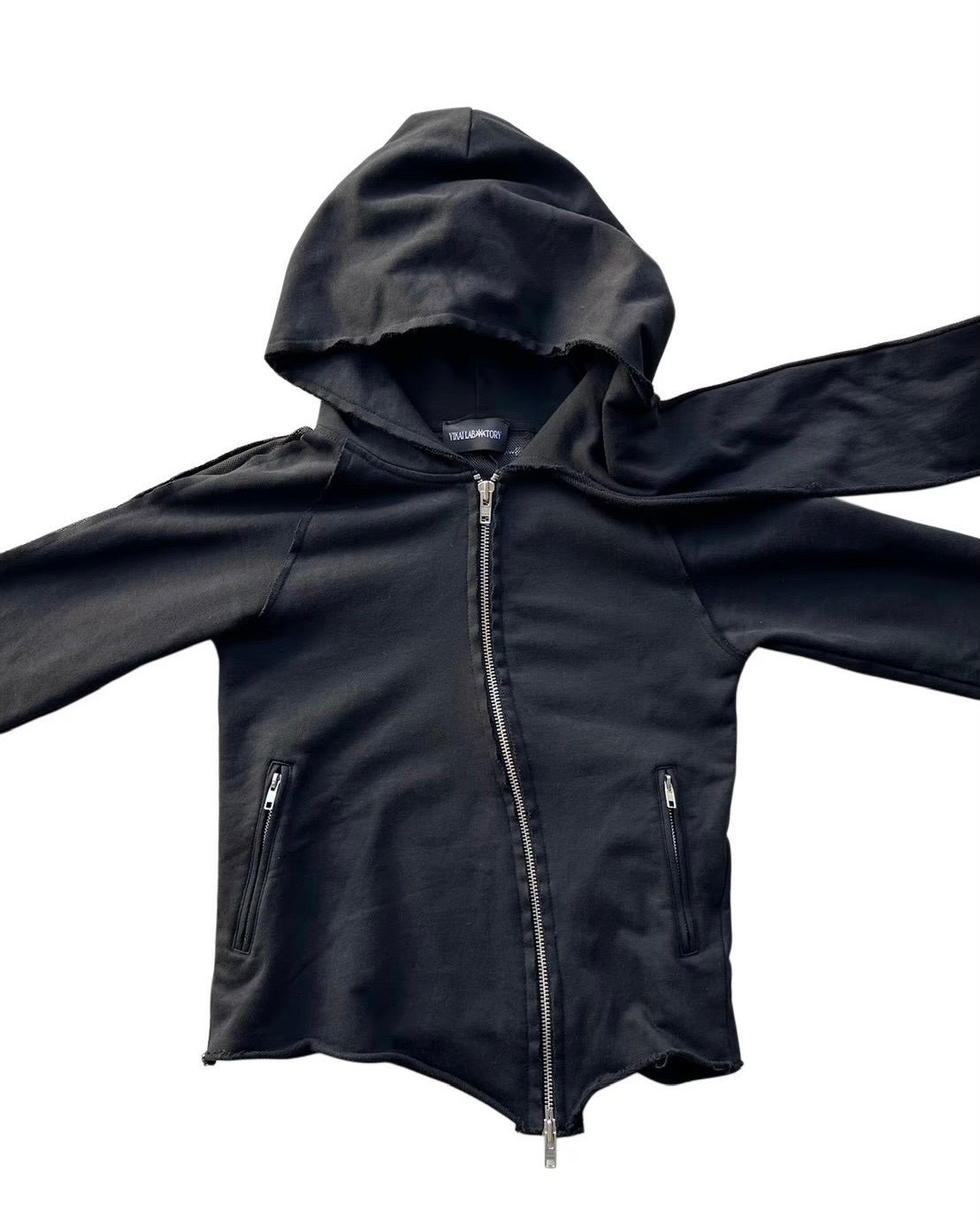 【YIKAI LABORATORY】COCOON ASYMMETRIC ZIPPER HOODIE