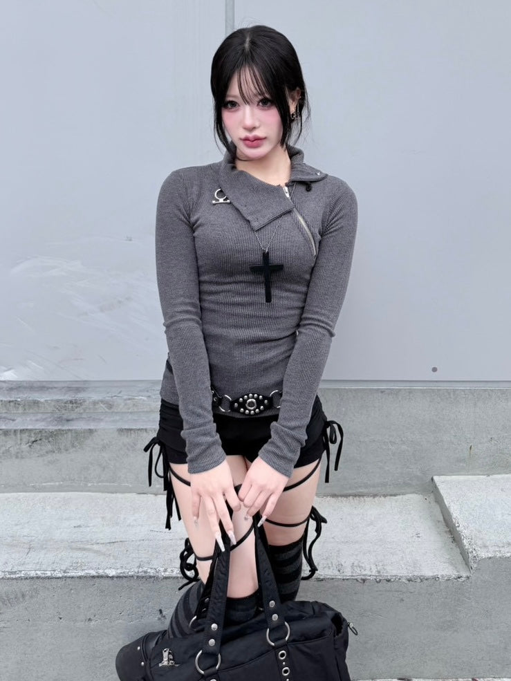 3/1 20:00発売受注制【nmtc +】zip high neck long sleeve