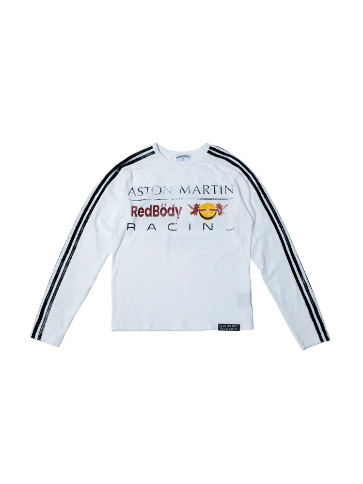 【F.V.V.O】Parody Logo Slim-Fit Long Sleeve Tee
