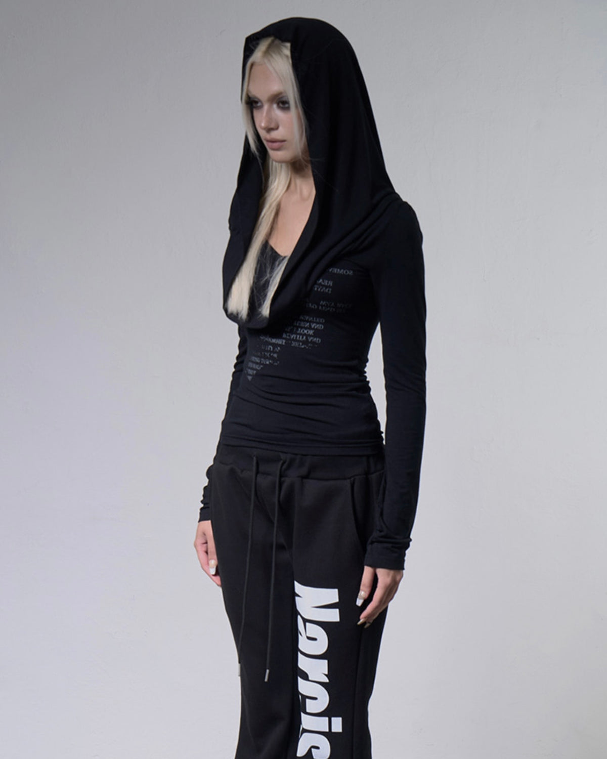 【FANCY CLUB】DRAPE HOODIE LONG SLEEVE
