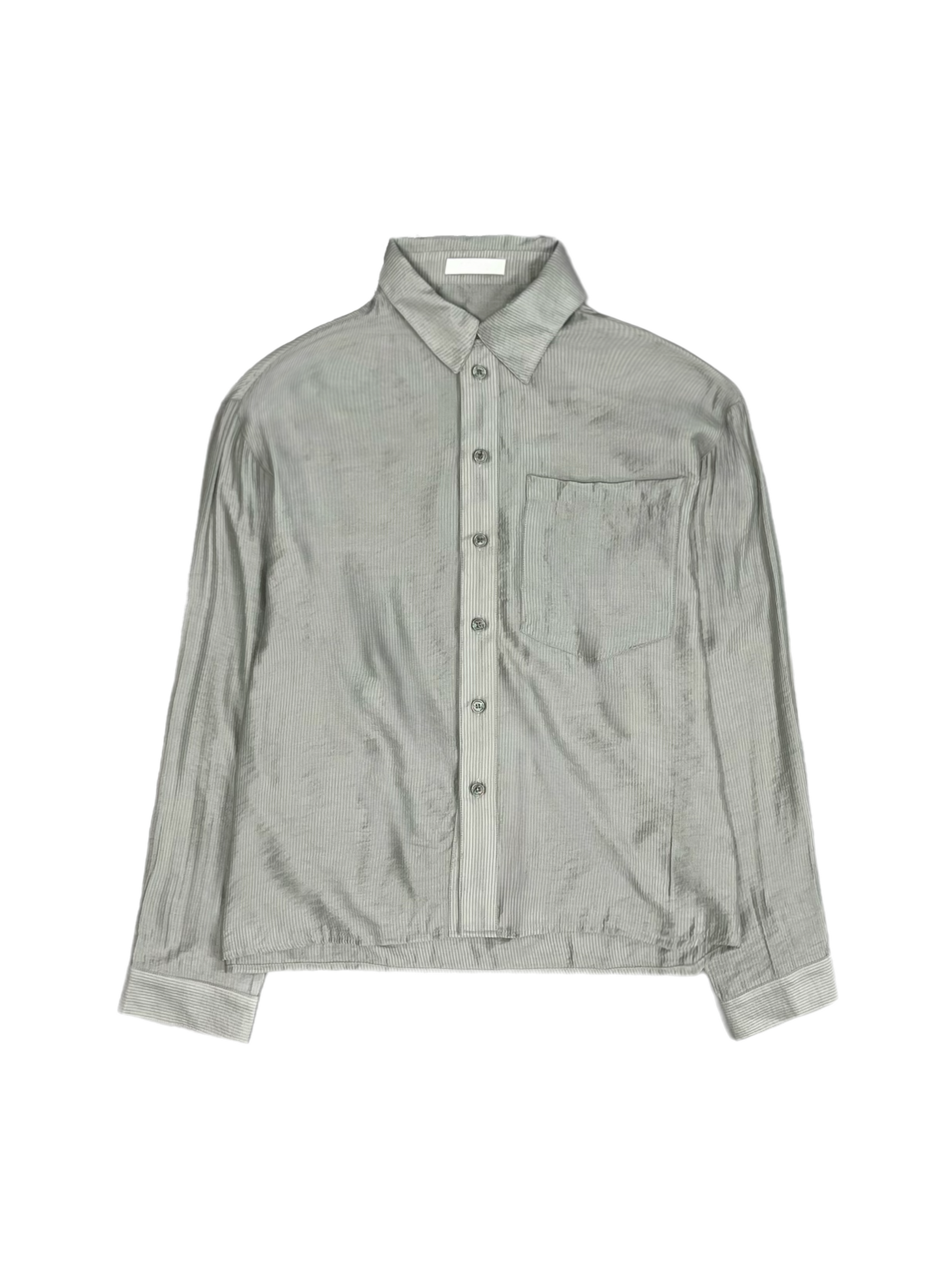 受注制【Chikashitsu +】soft cropped stripe shirt (3color