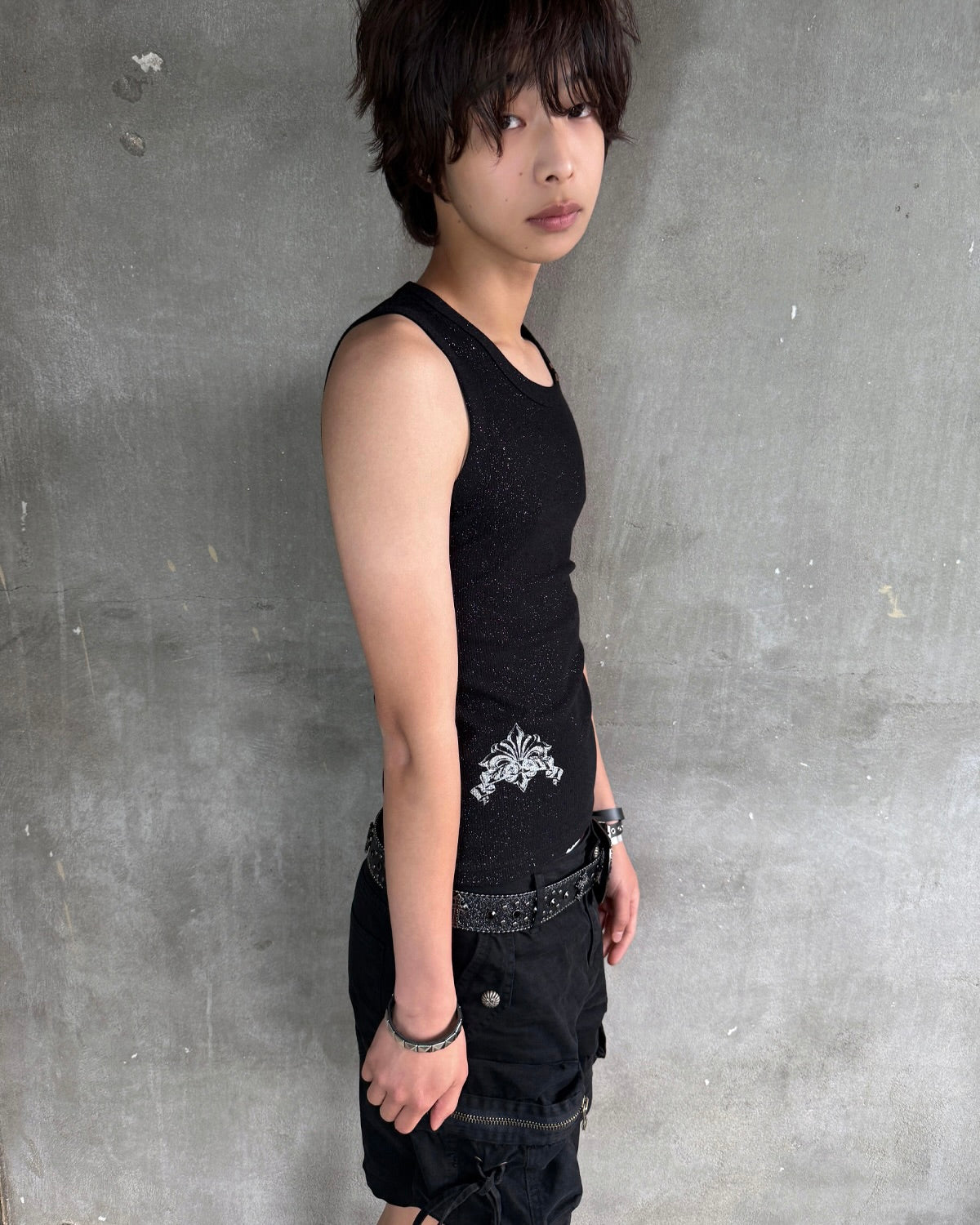 【LECYTO】Glitter Rib Sleeveless