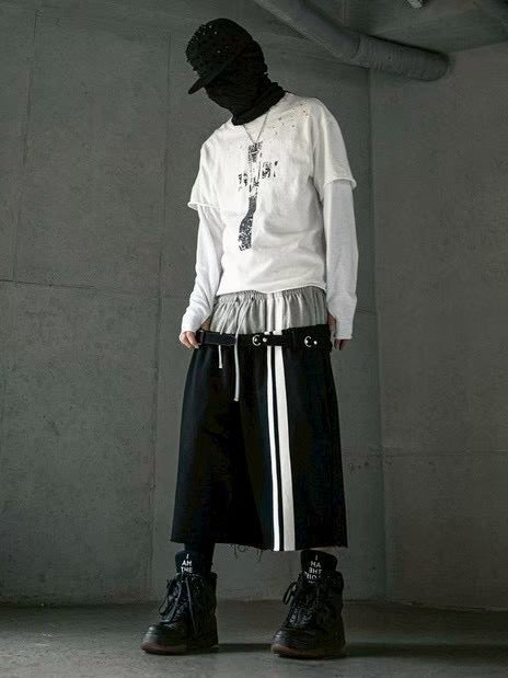 【roaringrad】Cross Damage Slub T-Shirt