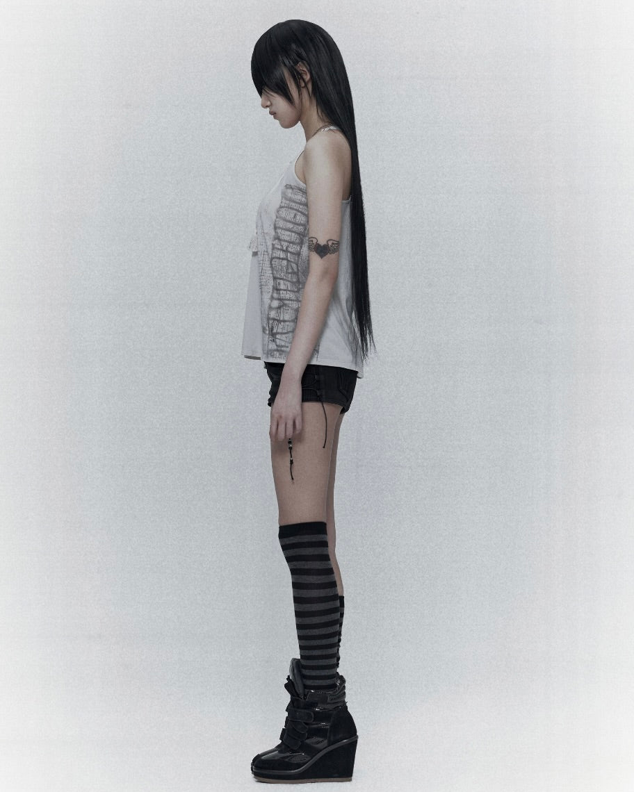 【bonienkiye】X-Strap Slip Tank