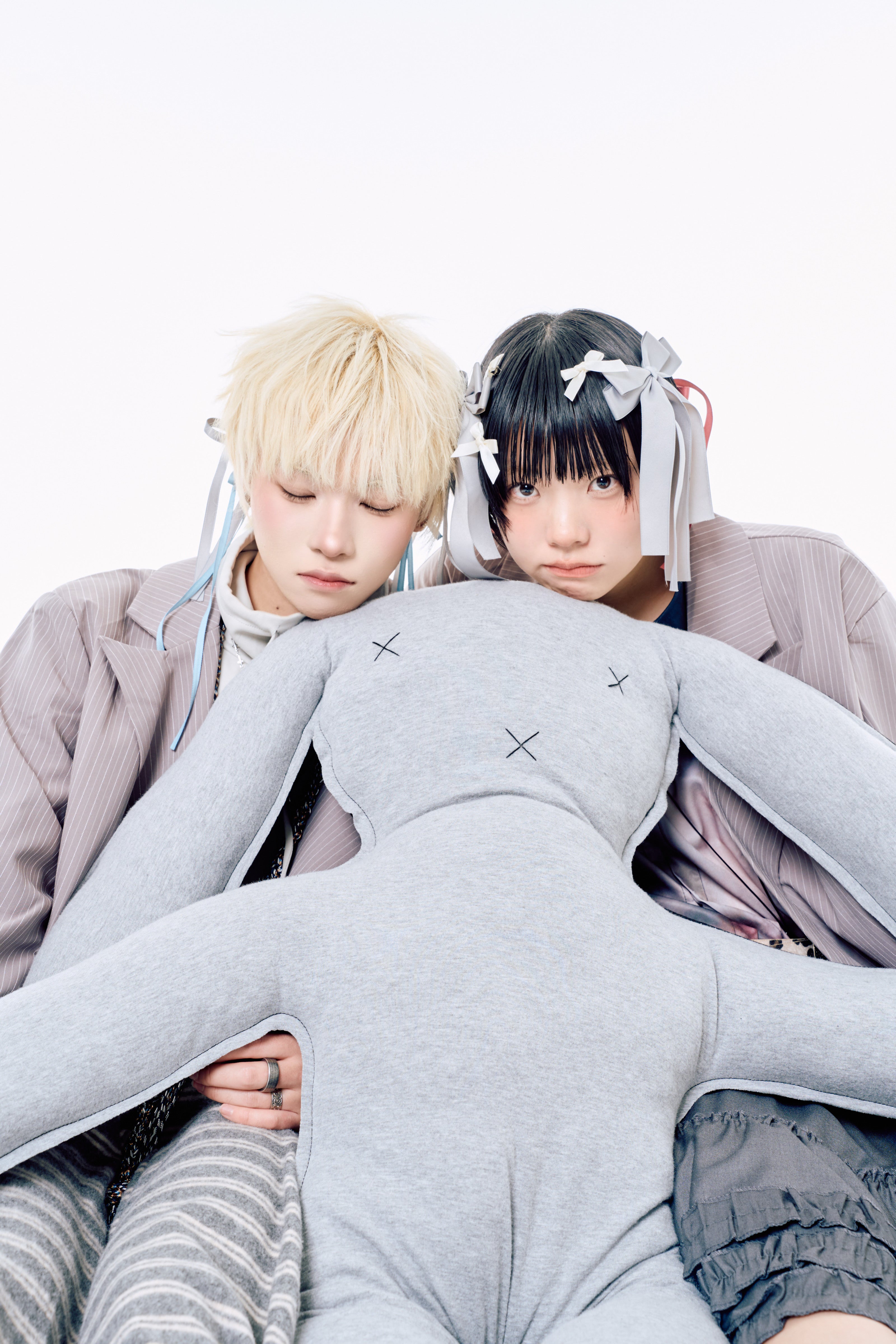 国際配送【Nerd out XU】big stripe tailored jacket / 【ナードアウトエックスユー】ビックストライプテーラードジャケット