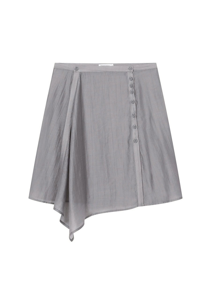 【Miseki seoul】Button layered wrap skirt