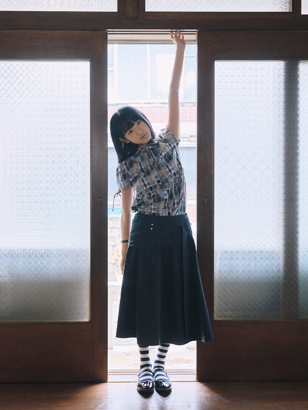 6/8 21:00発売【TUOMIO】WASHED BELT BAG SKIRT