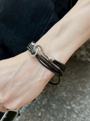 受注制【nmtc+】twist leather bracelet
