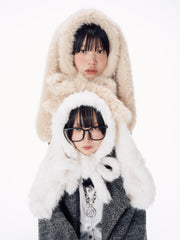 国際配送【Nerd out XU】rabbit ears fur baraclava / 【ナードアウトエックスユー】ラビットイヤーファーバラクラバ (2color)