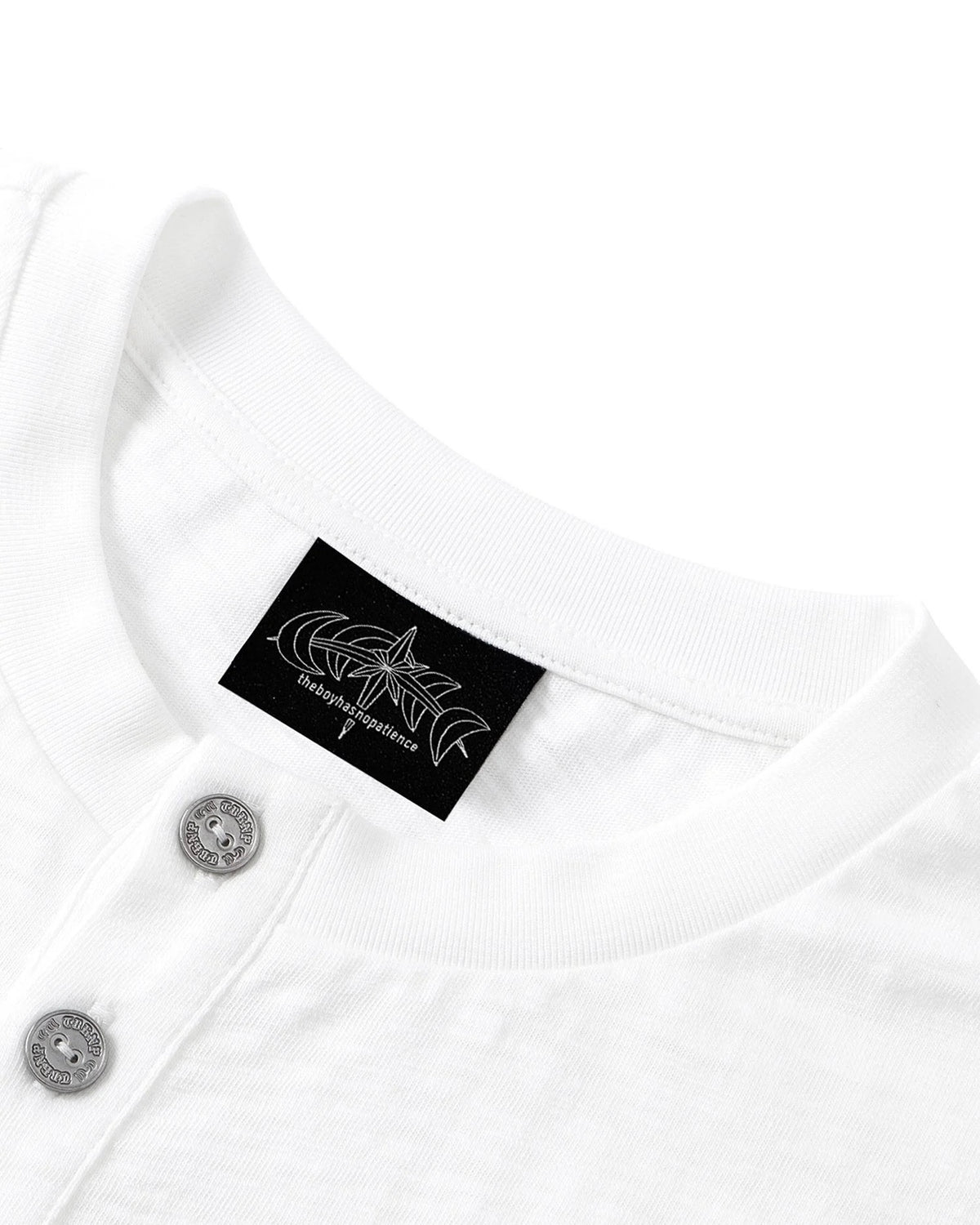 【THEBOYHASNOPATIENCE】LUMINOUS DAWN BAROQUE HENLEY L/S TEE