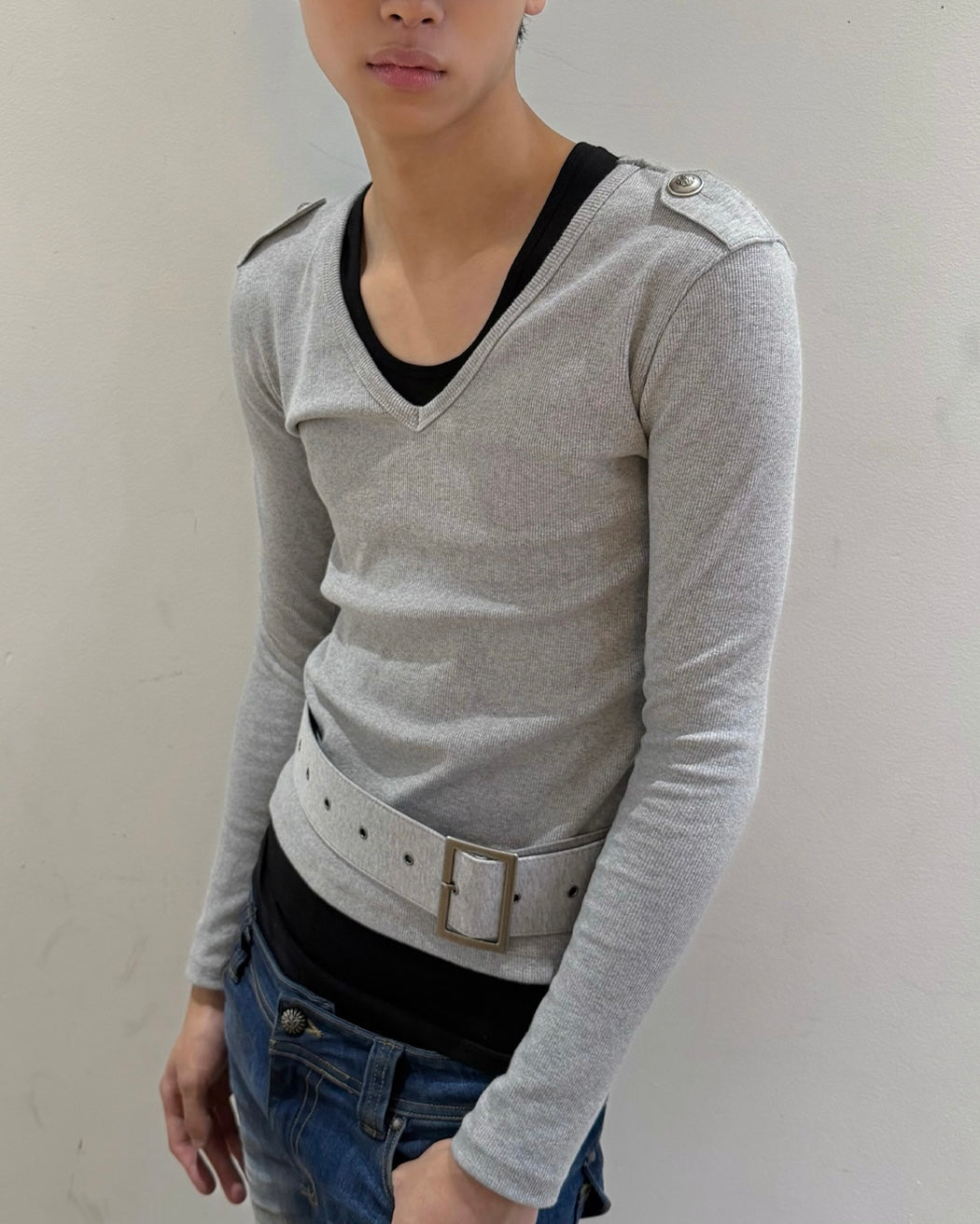 【LECYTO】Stray V-Neck Set