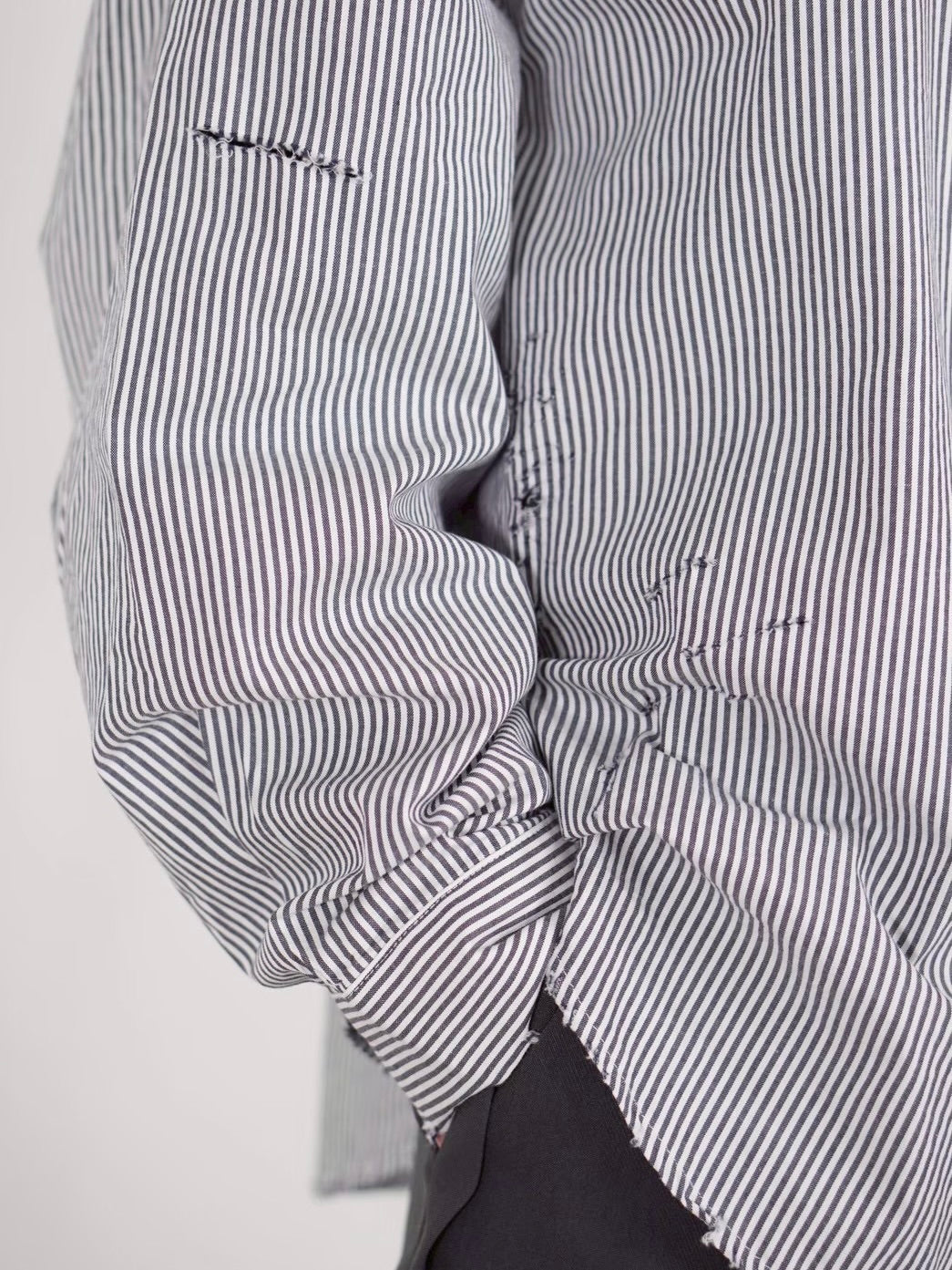 受注制【Chikashitsu +】vintage like stripe shirt