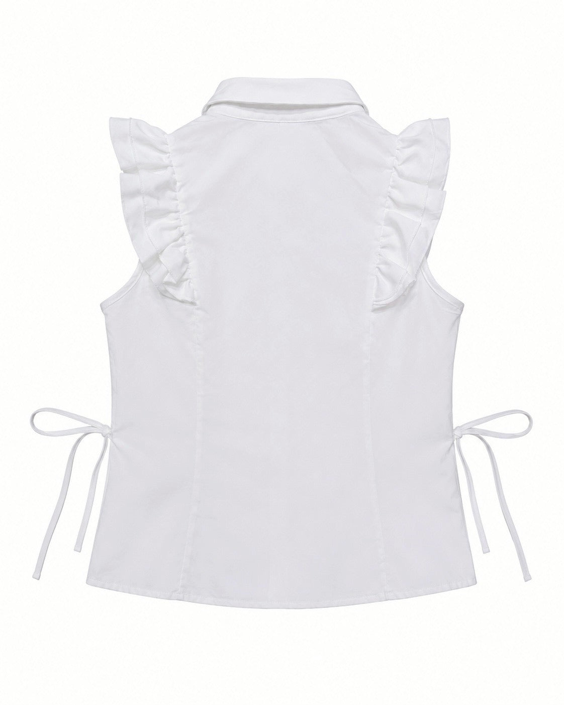渋谷109店WEB限定受注制【nmtc+】Shirring Frill Sleeveless Blouse