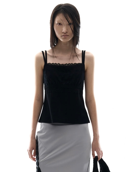 【OJOS】Double Strap Lace Sleevless