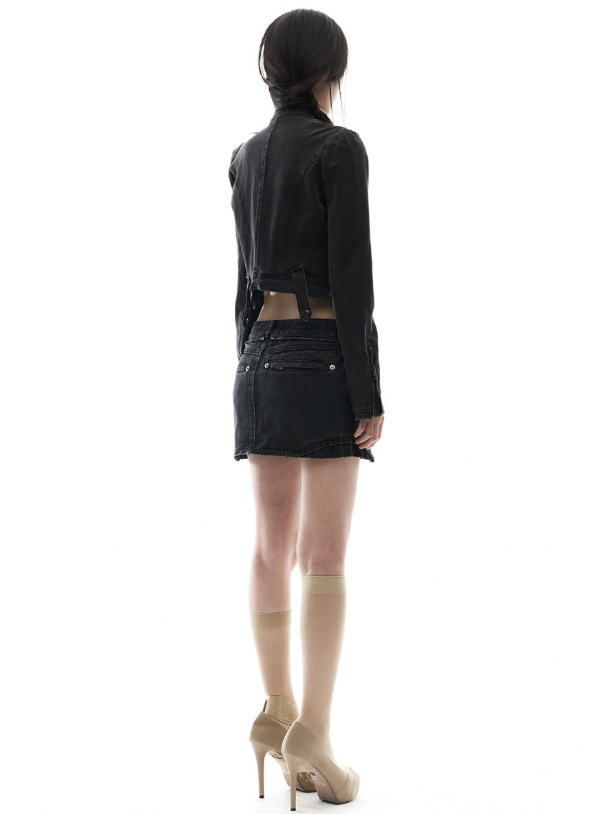 【OJOS】Detachable Span Denim Jacket
