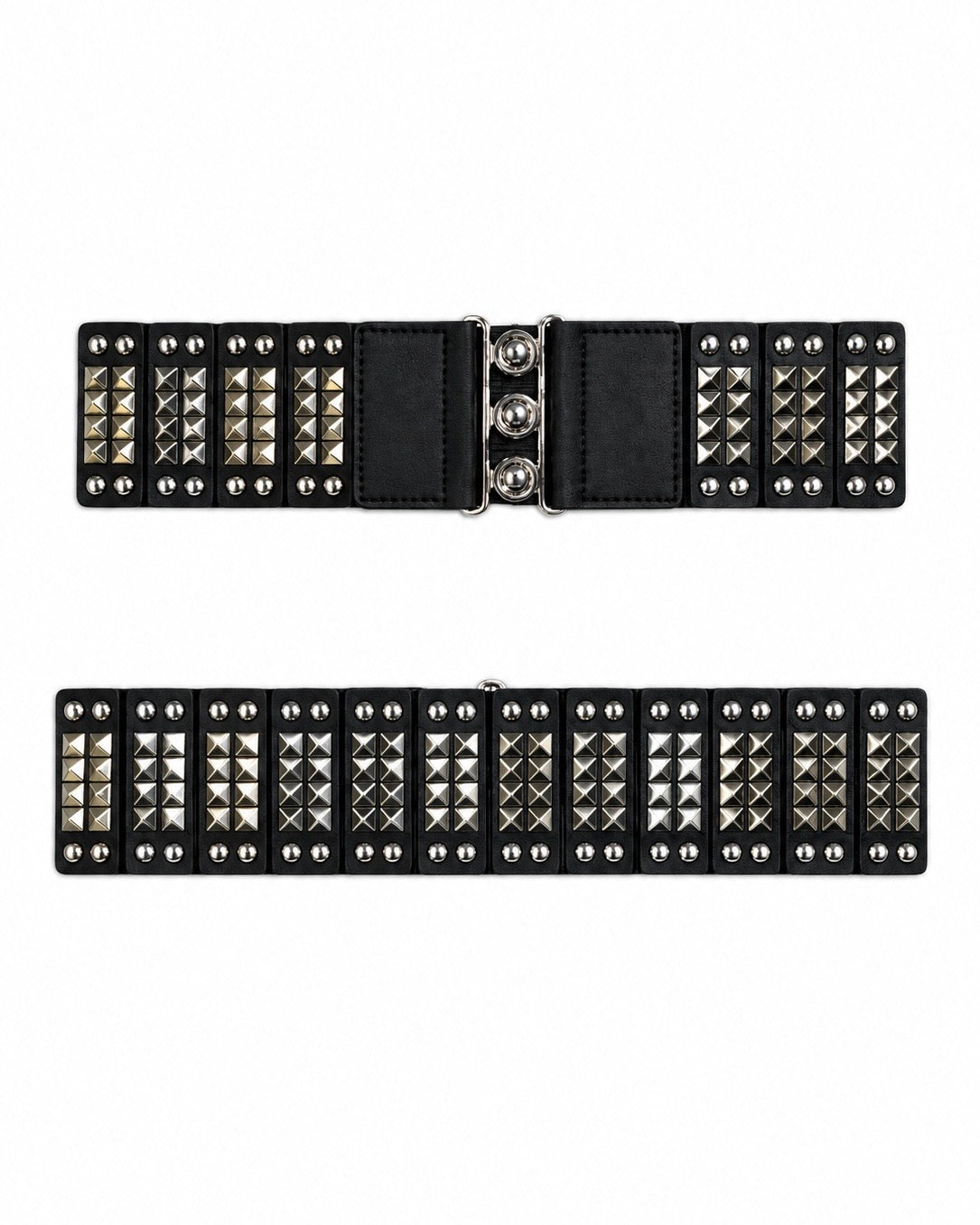 受注制【Never mind the XU】WIDE PYRAMID STUDDED BELT