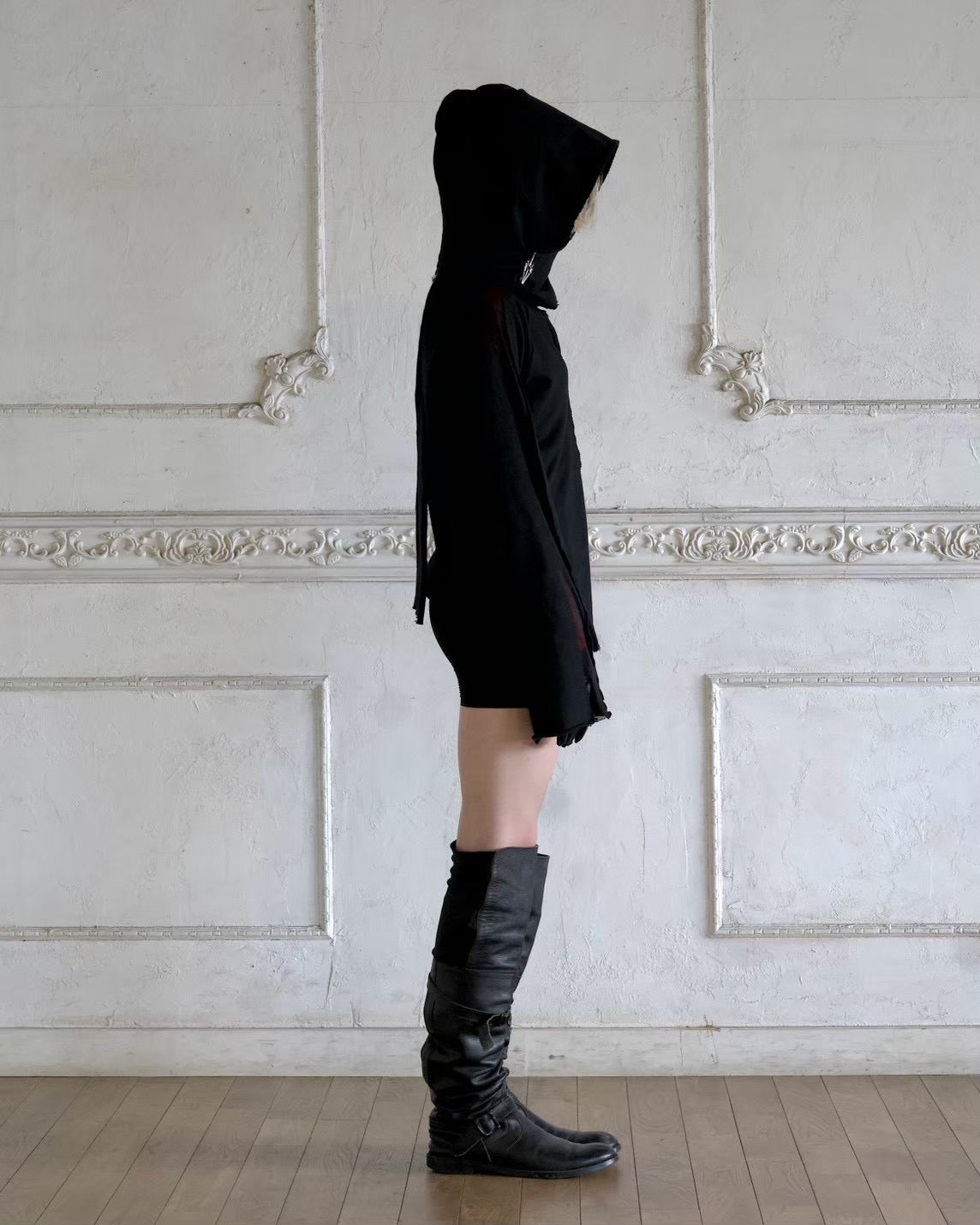 【YIKAI LABORATORY】COCOON ASYMMETRIC ZIPPER HOODIE