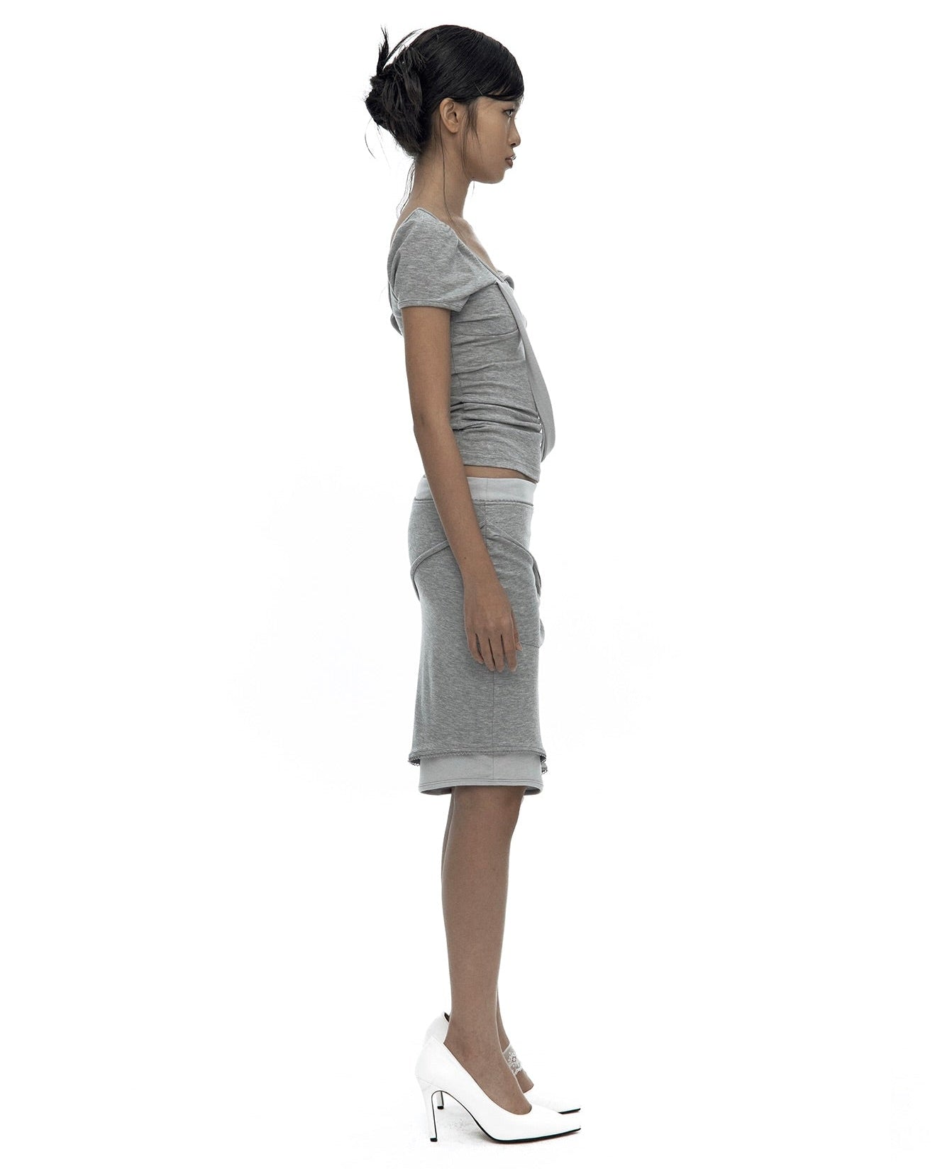 【Kashiko】Peek-a-boo Strap Skirt