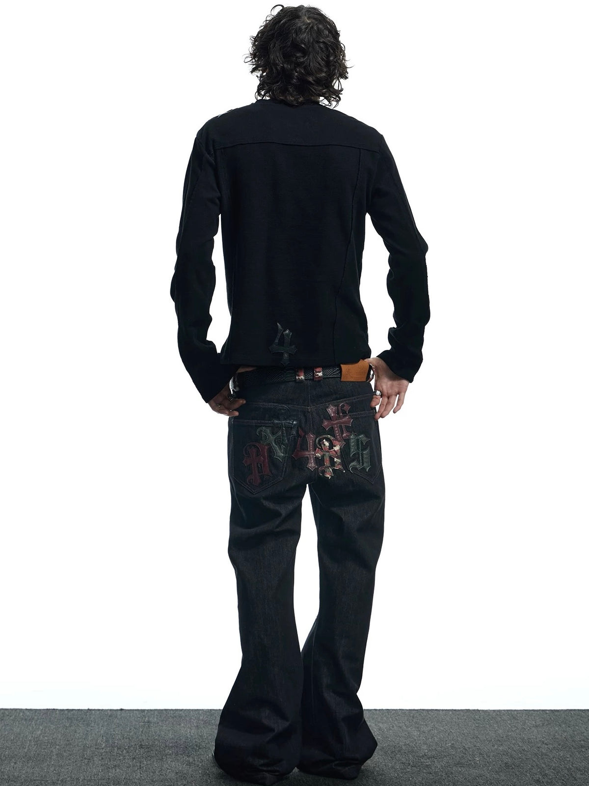【DND4DES】Henley Collar Patch Long Sleeve