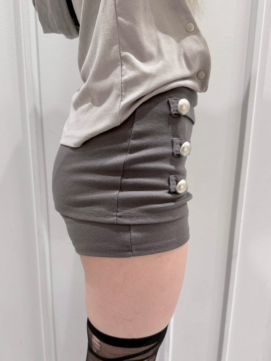 7/10 20:00発売 受注制【nmtc+】Button Shirring Skort (3color)