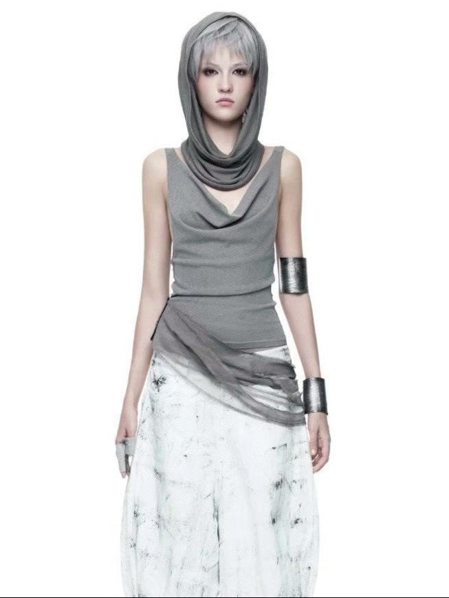 【EYE OF THE STORM】ASHEN HOOD TANK TOP