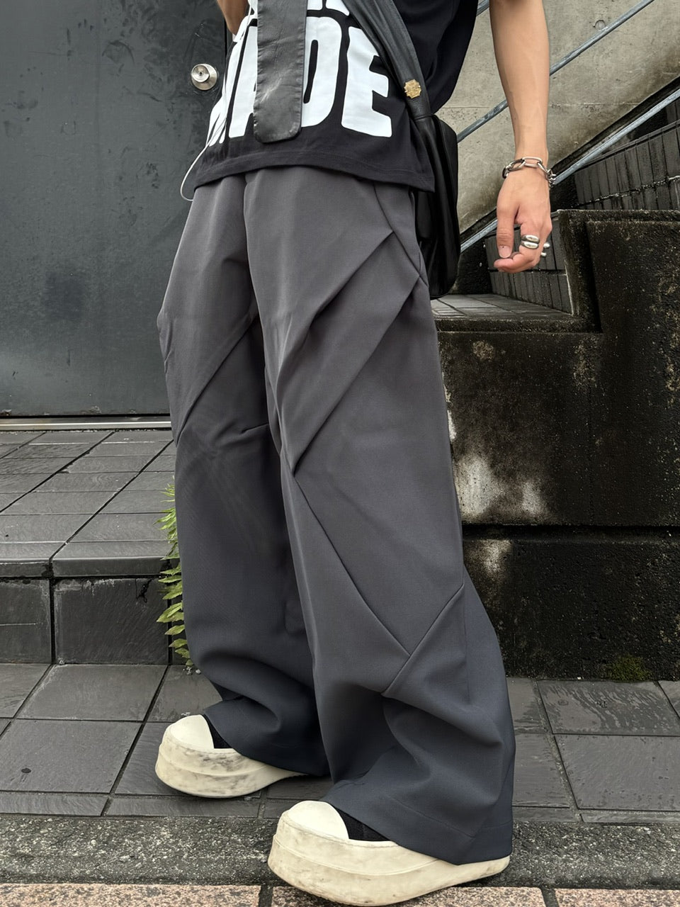 国際配送【RENOL】deform wide slacks (2color)