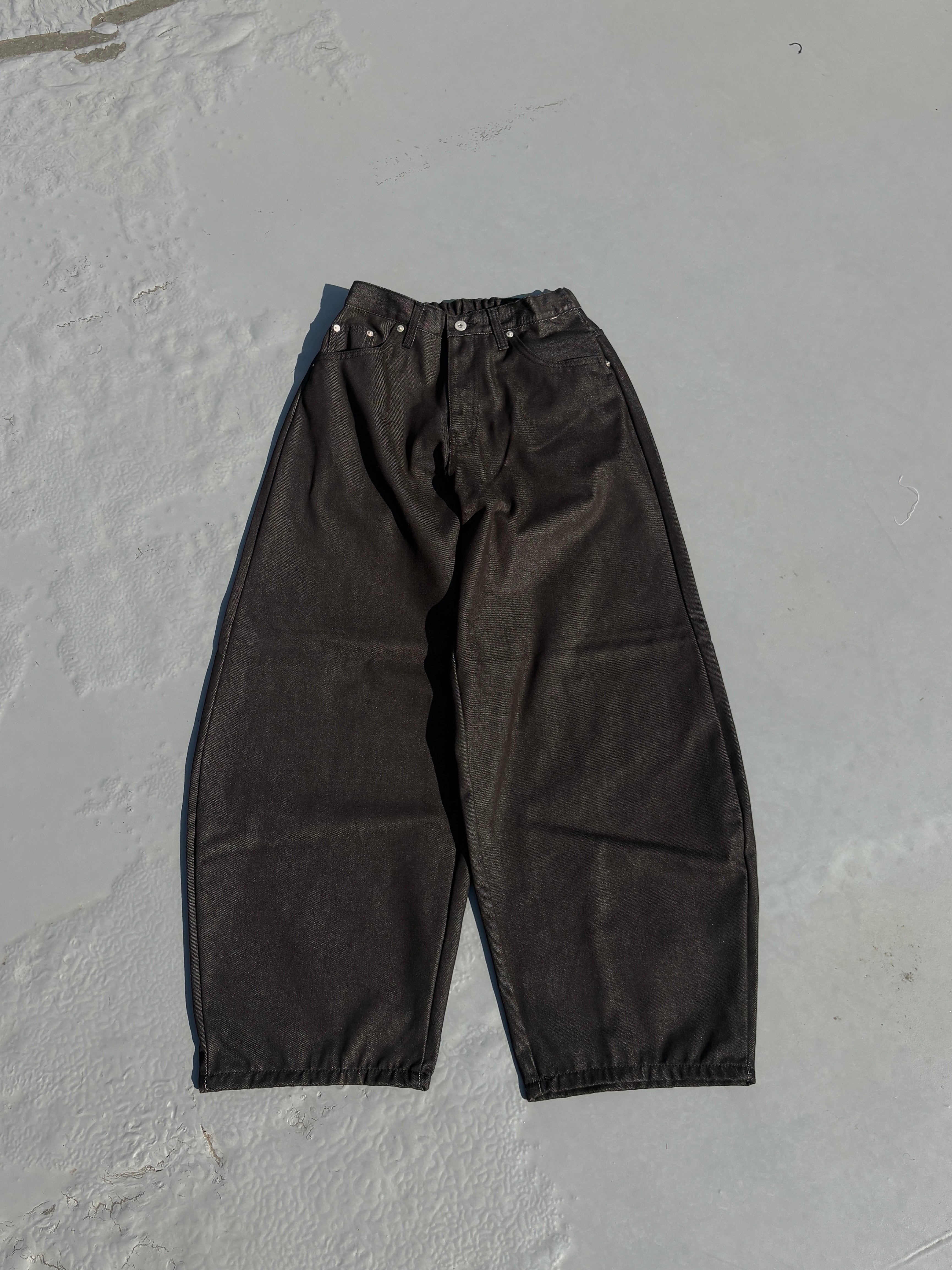 受注制【youll】Luster curve denim pants (2color)