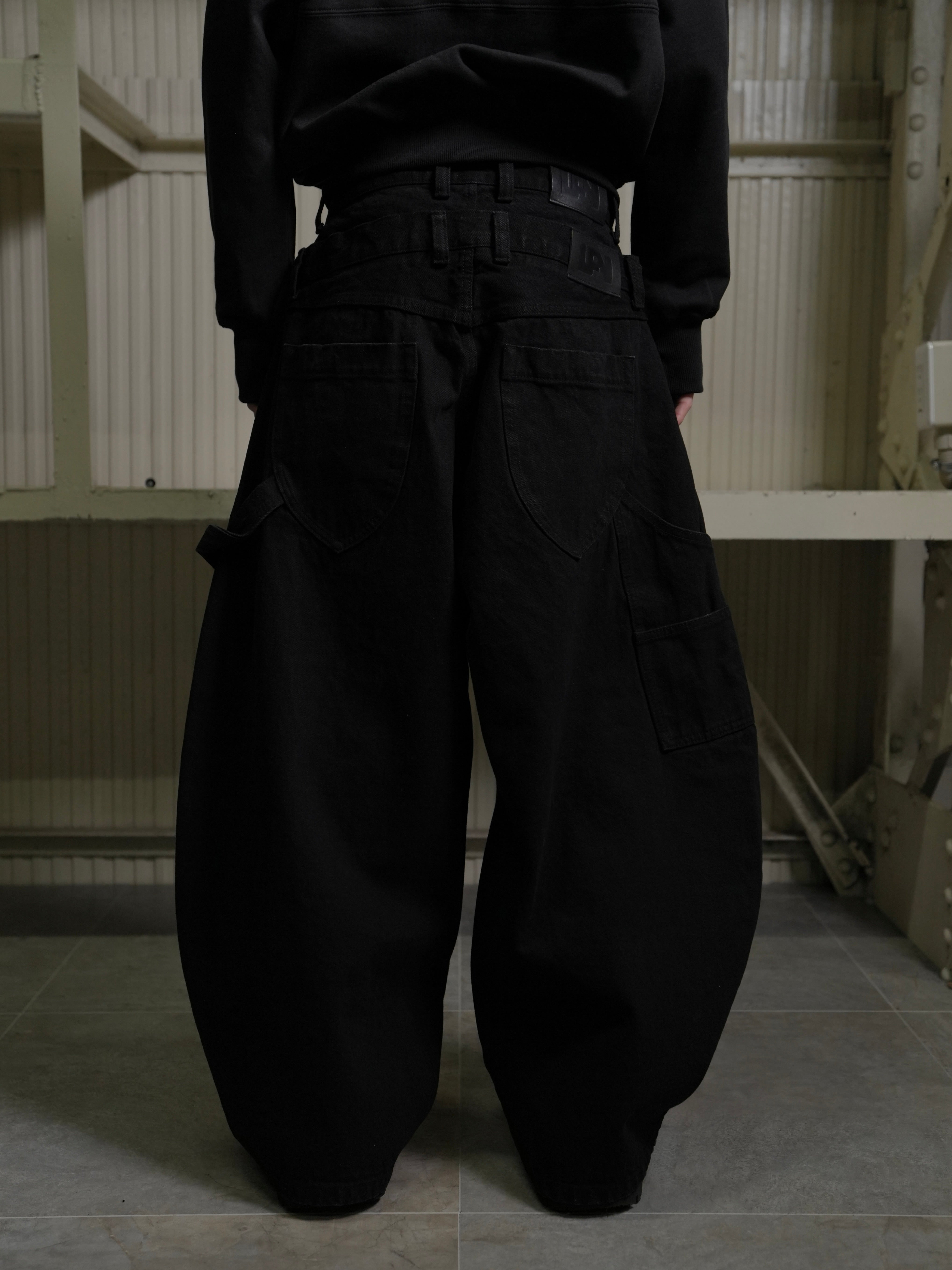 【Lee fi Ne】Double Waist Baggy Jeans