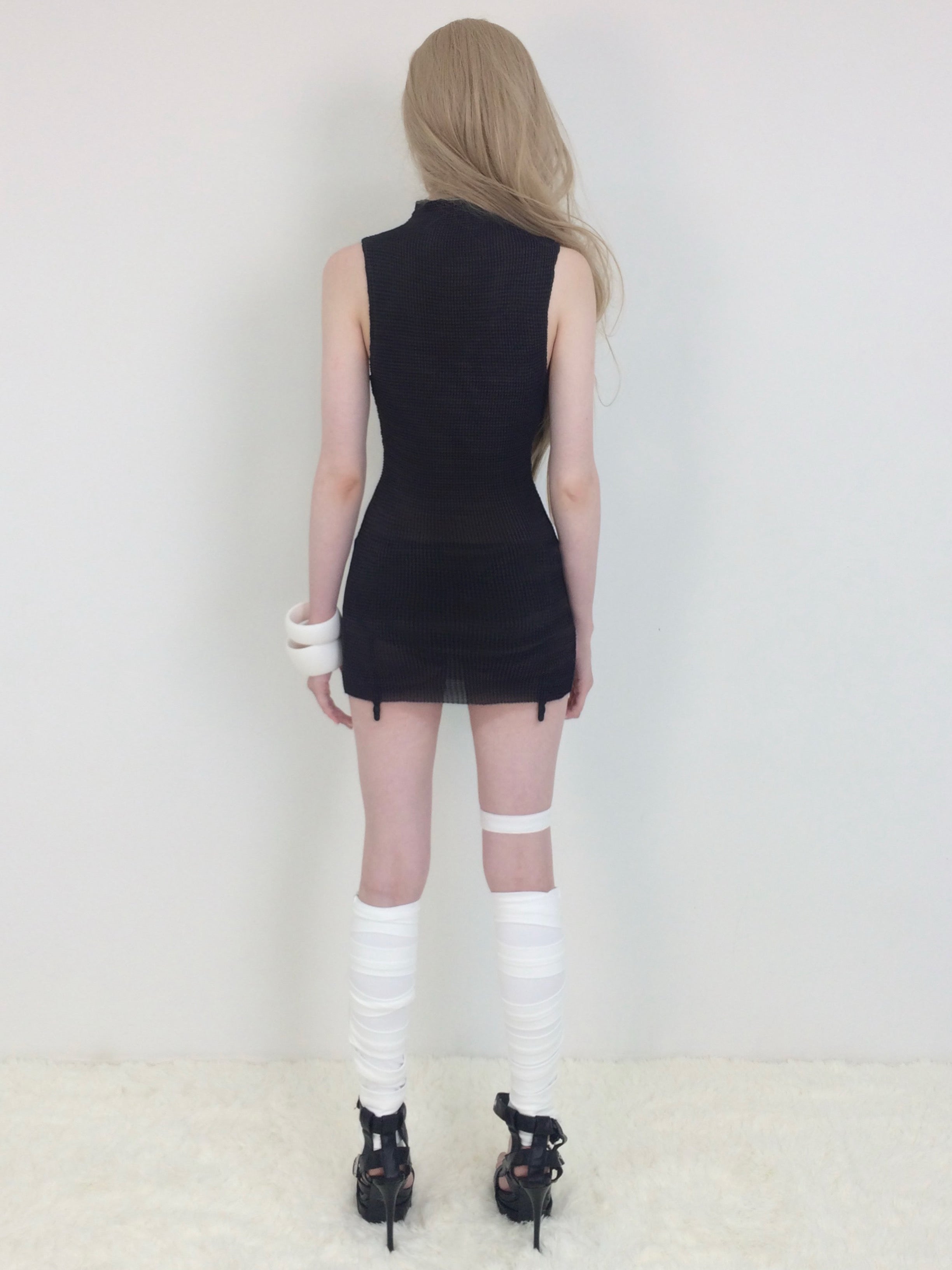 【bonnae】Pleated mini dress