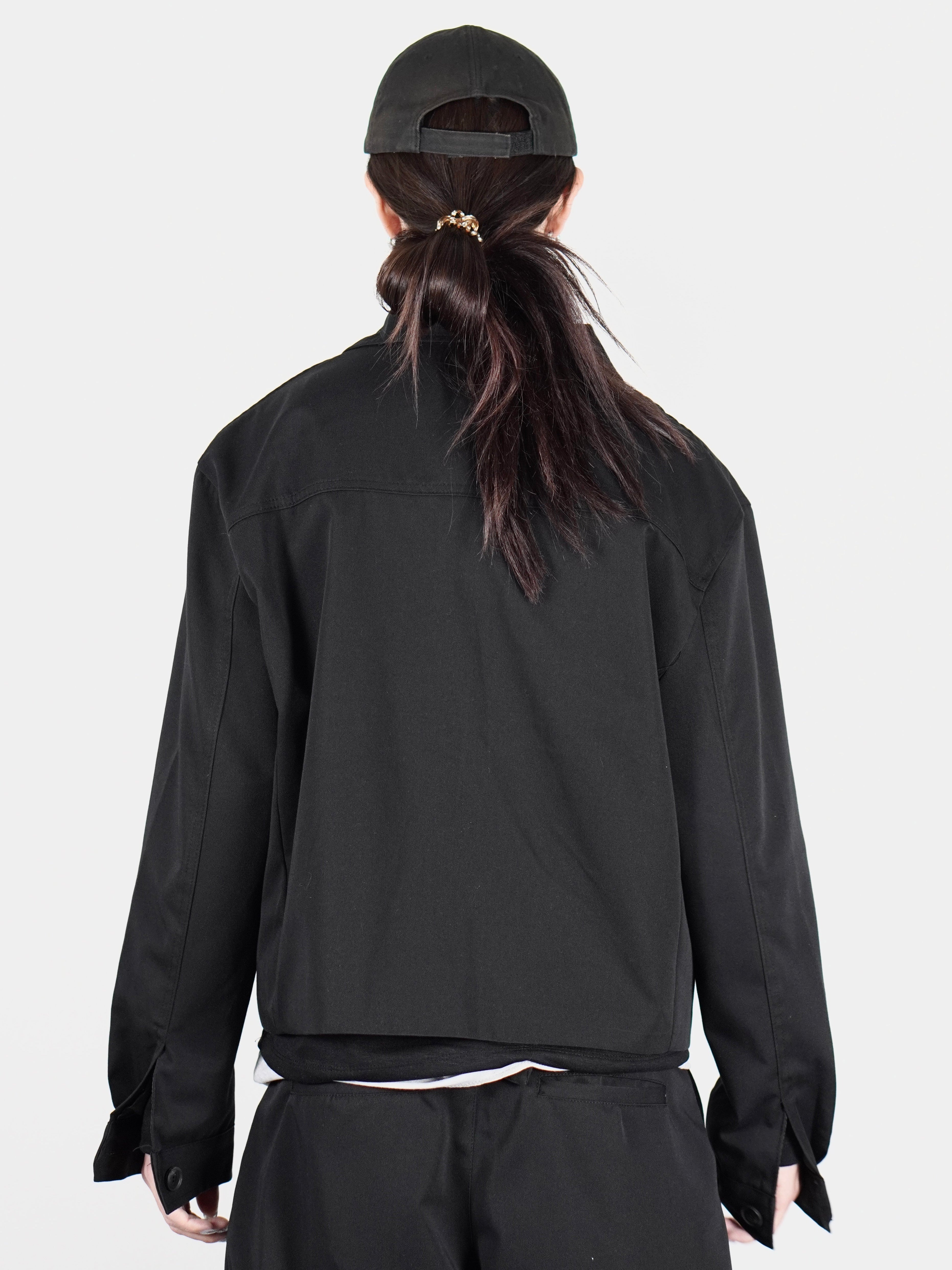 受注制【Chikashitsu +】cropped button jacket