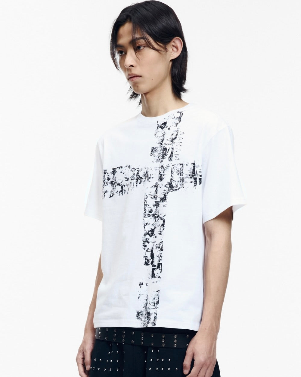 【AAKAM】Mosaic Cross Half Top