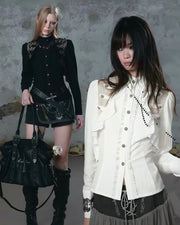 【Cest Nous】Napoleon Ruffled Blouse