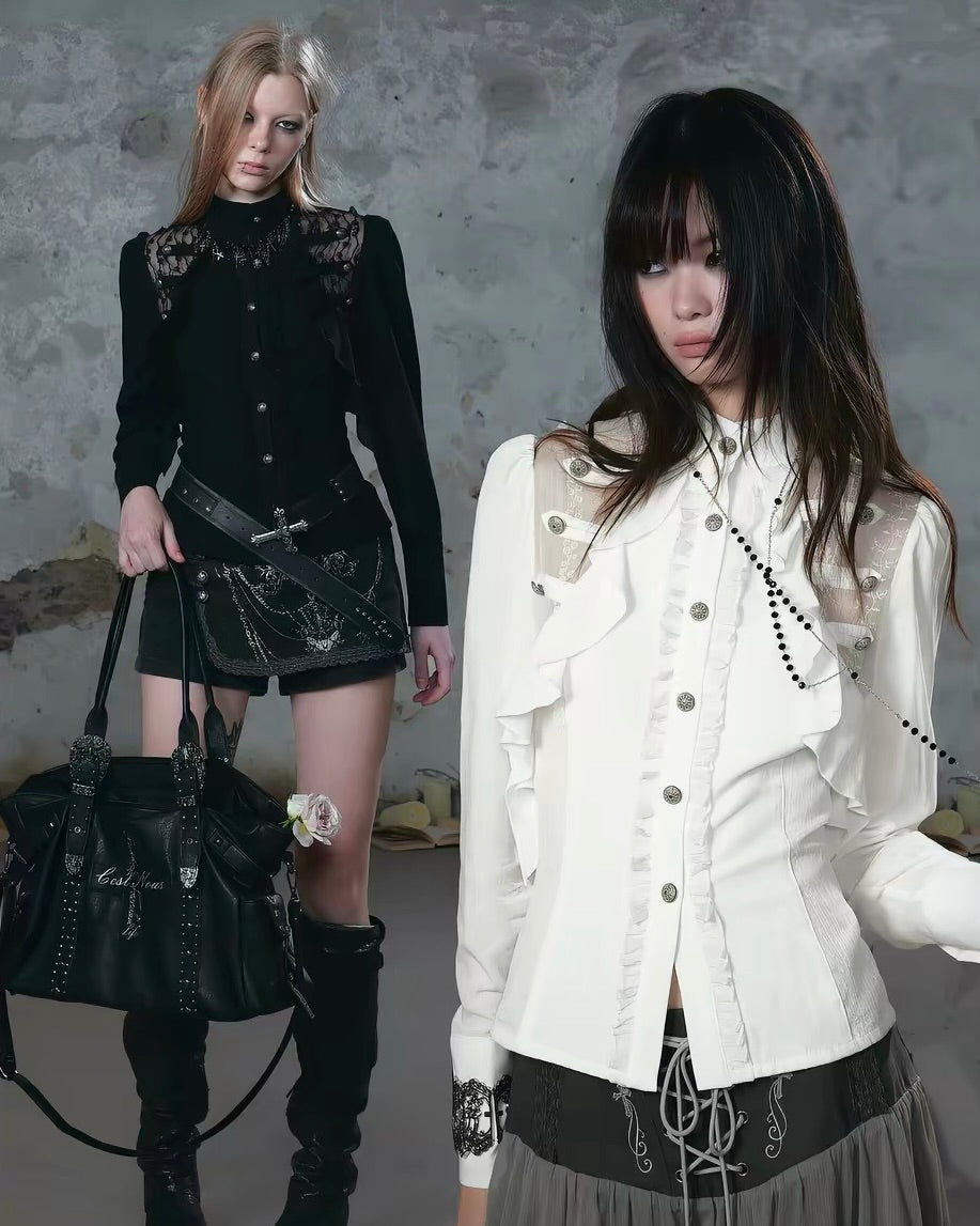 【Cest Nous】Napoleon Ruffled Blouse