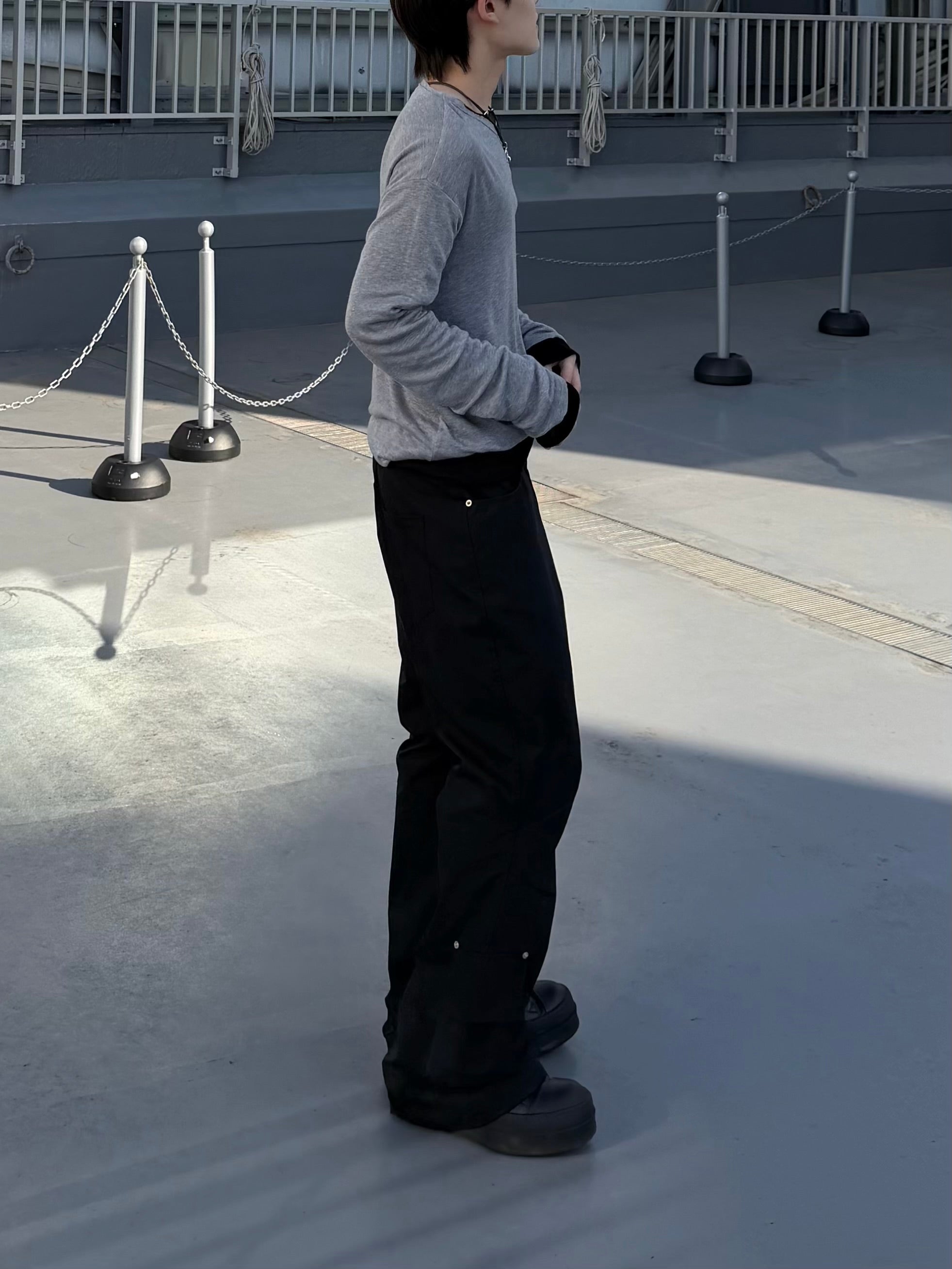 大阪店WEB限定受注制【Chikashitsu +】bootcut utility cargo pants