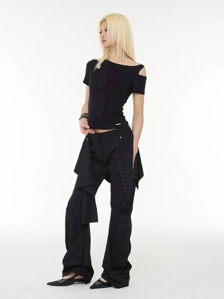 【ROCK CAKE】Shoulder Cutout Top