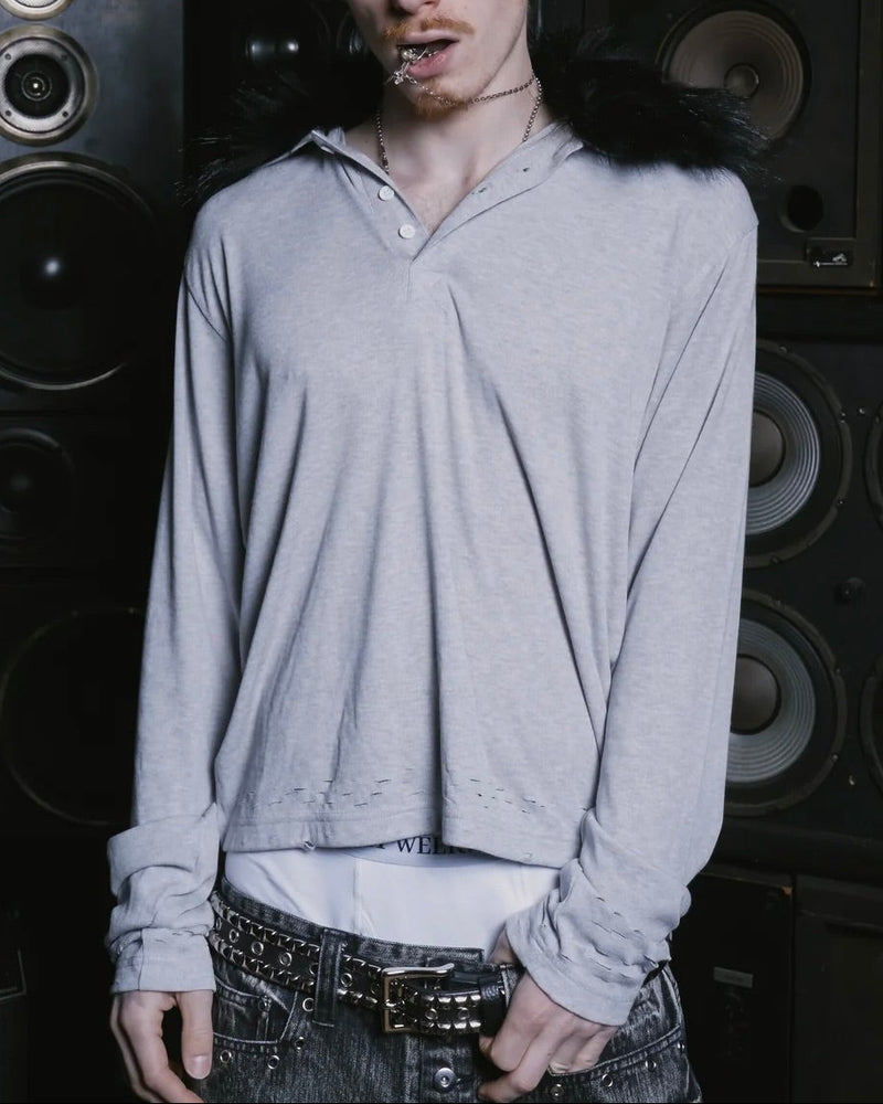 【TYPE SHADE】3WAY TYPE FAUX NIT POLO SHIRT