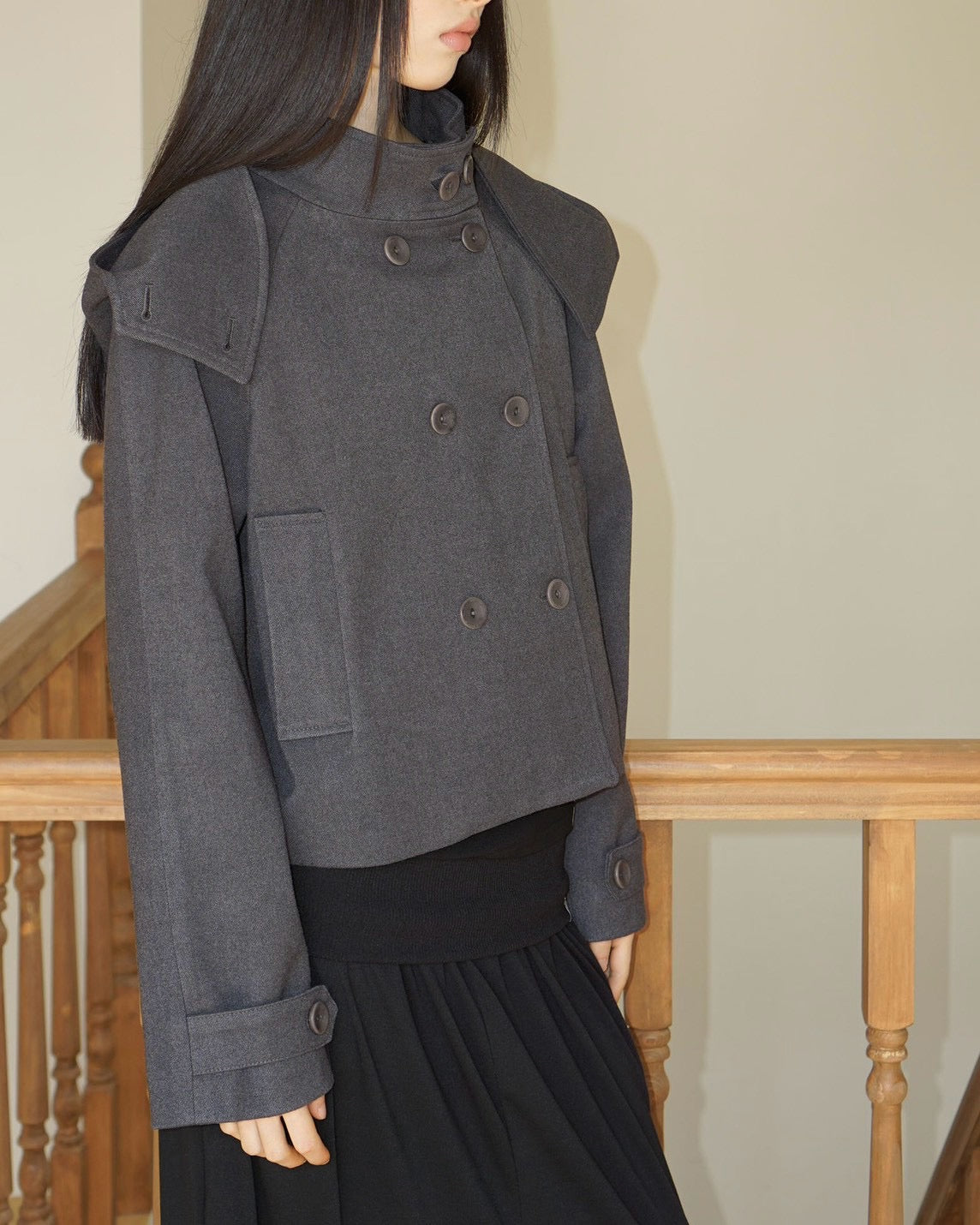 【Uglyshadow】SOFT HOODED COAT