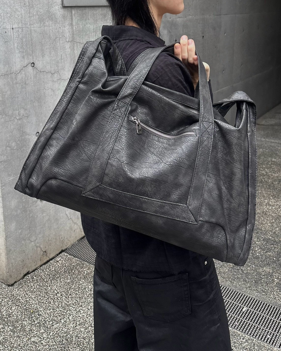 受注制【nmtc+】Vintage PU leather shoulder bag