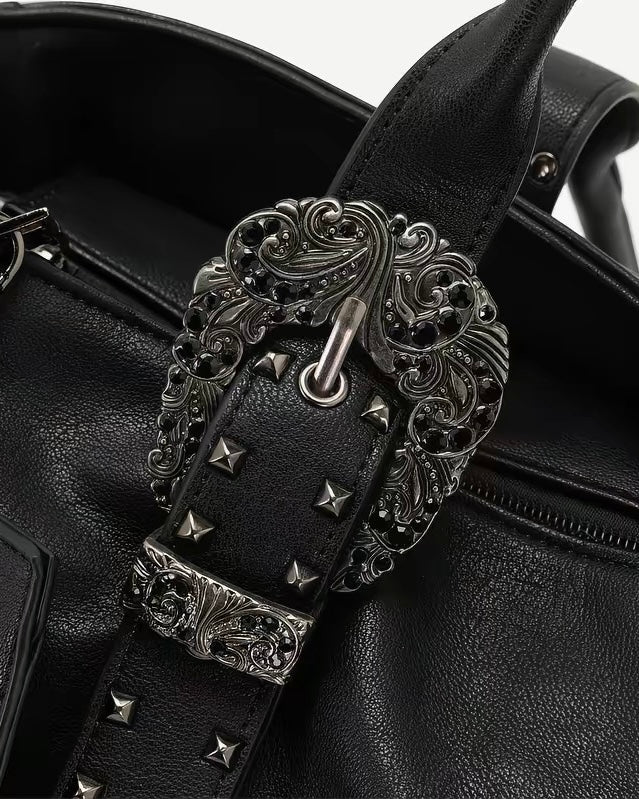 【Cest Nous】Graffiti Cross Leather Bag