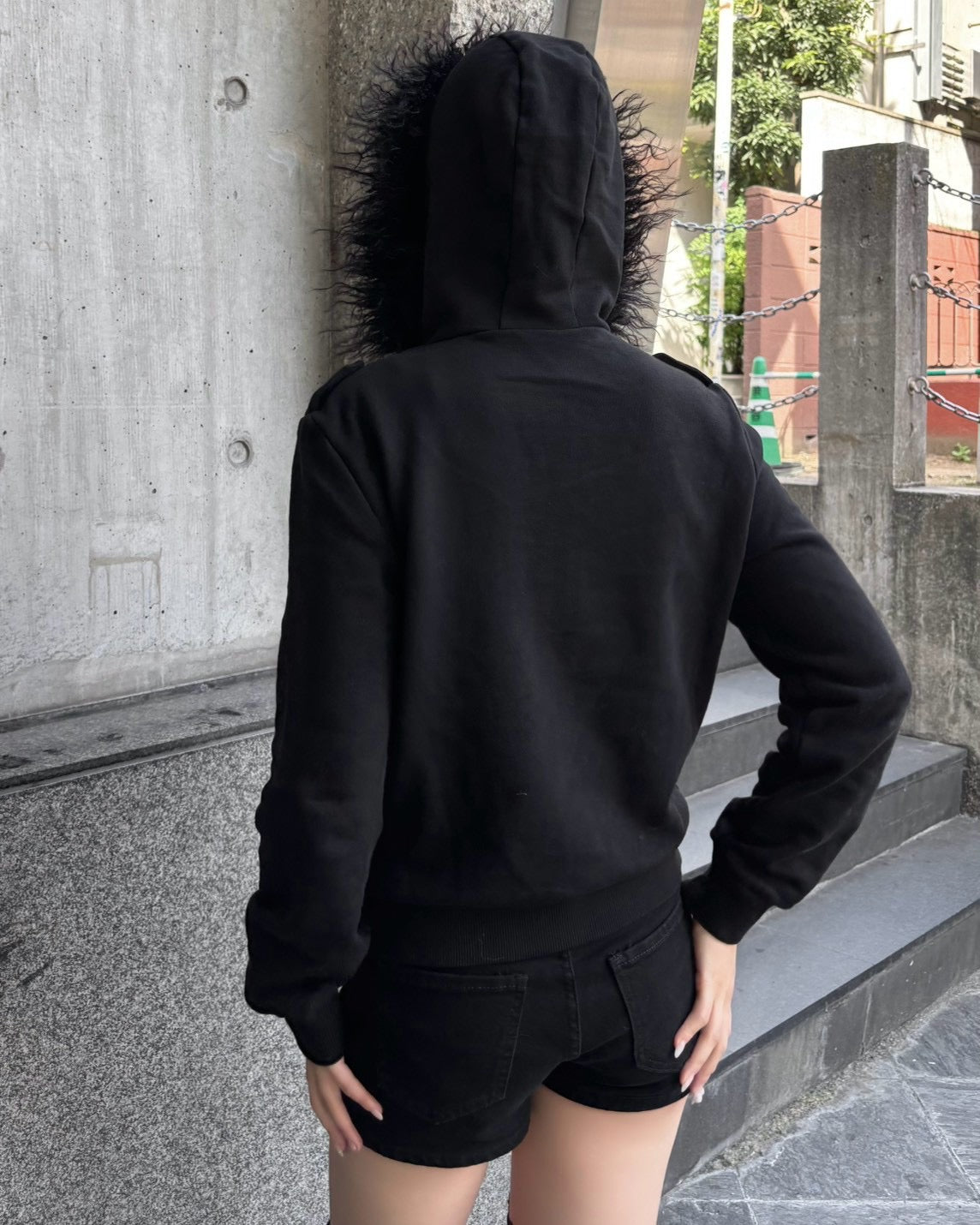 国際配送【Never mind the XU】Studded Napoleon Zip Hoodie