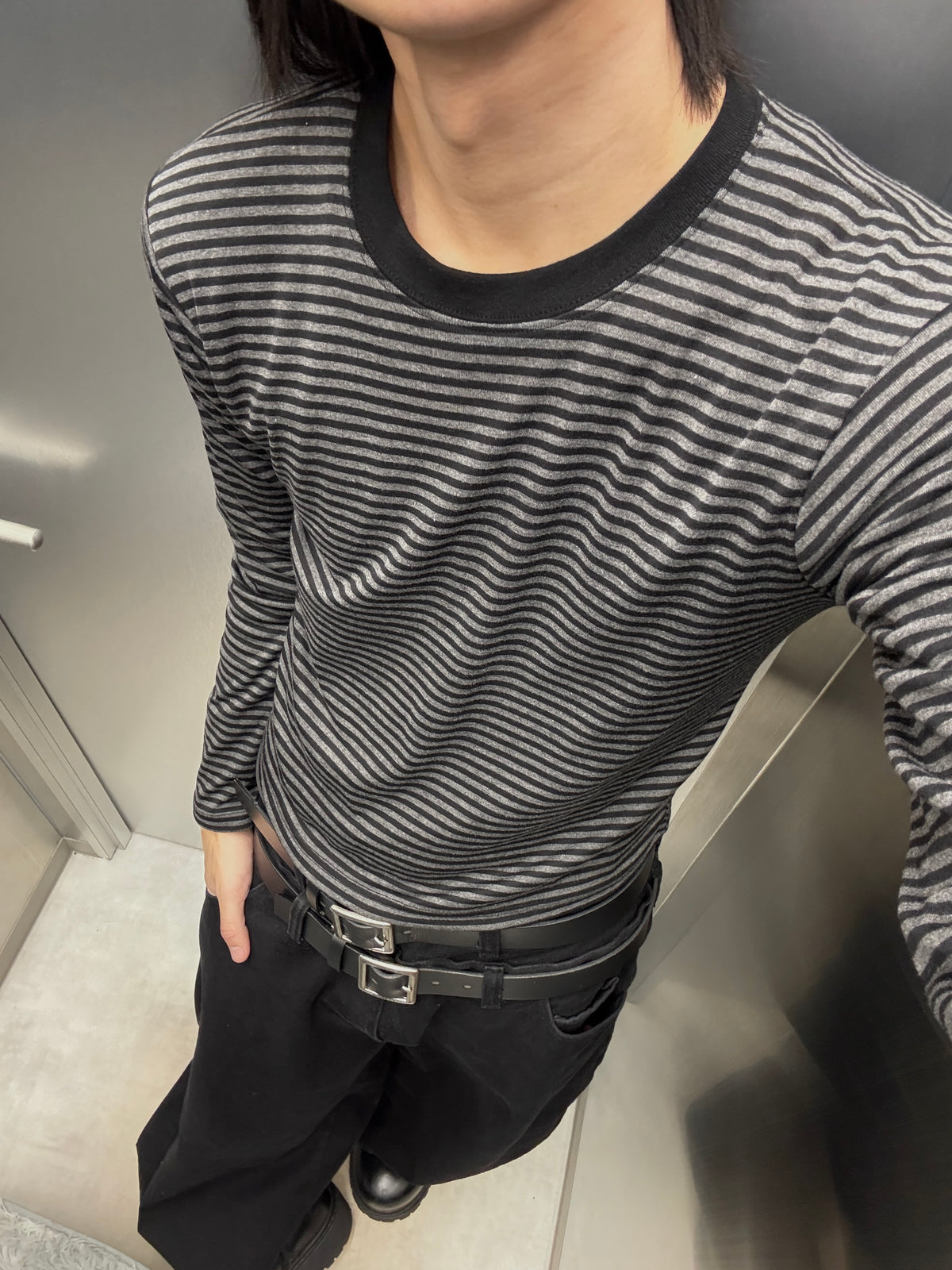 youll】basic border long sleeve tee (2color) – PRESSING WEB SHOP
