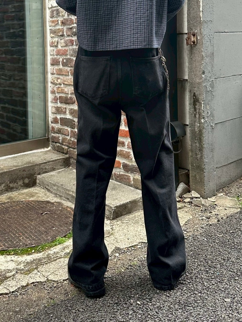 大阪店WEB限定受注制【Chikashitsu +】slim straight denim pants