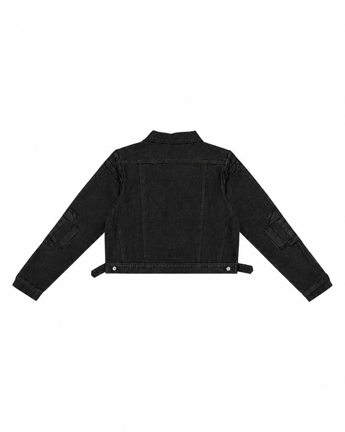 国際配送【Never mind the XU】Waxed Damage Cropped Denim Jacket