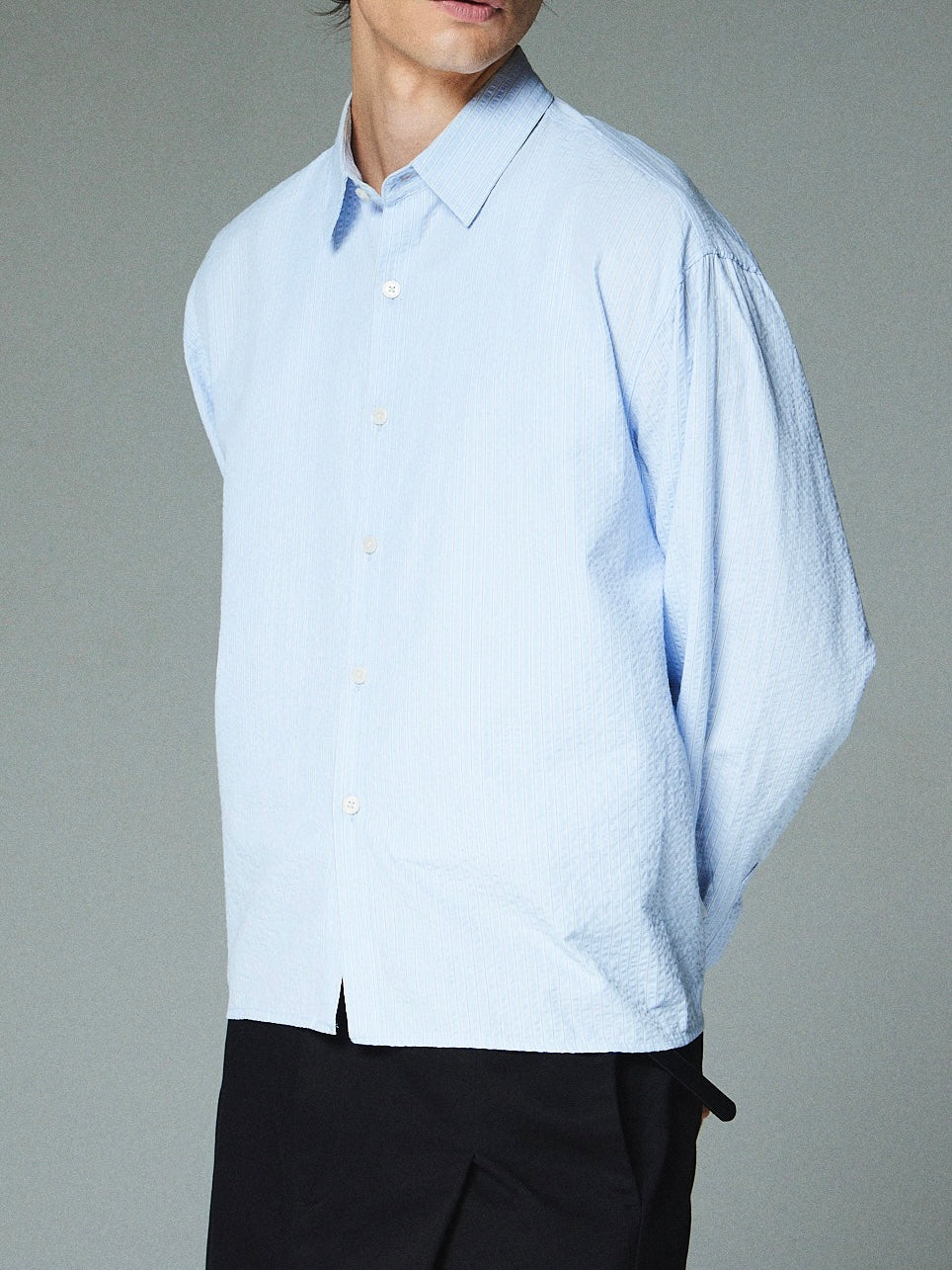 【CS】CROPPED STRIPE BUTTON UP SHIRT 7/10 20:00 発売【CS】CROPPED STRIPE BUTTON UP SHIRT – PRESSING WEB