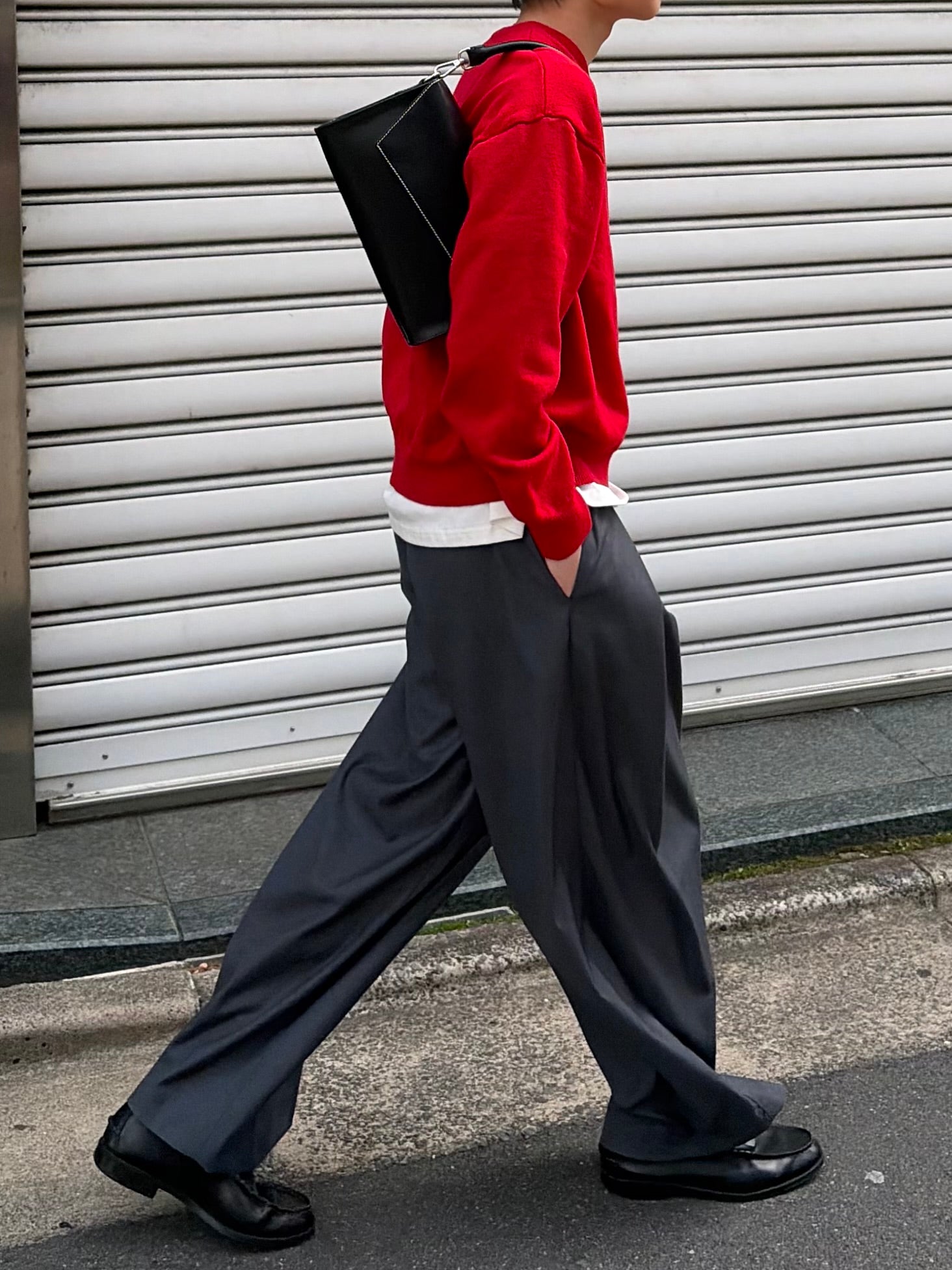東京店WEB限定【Chikashitsu +】cropped vneck knit (3color)