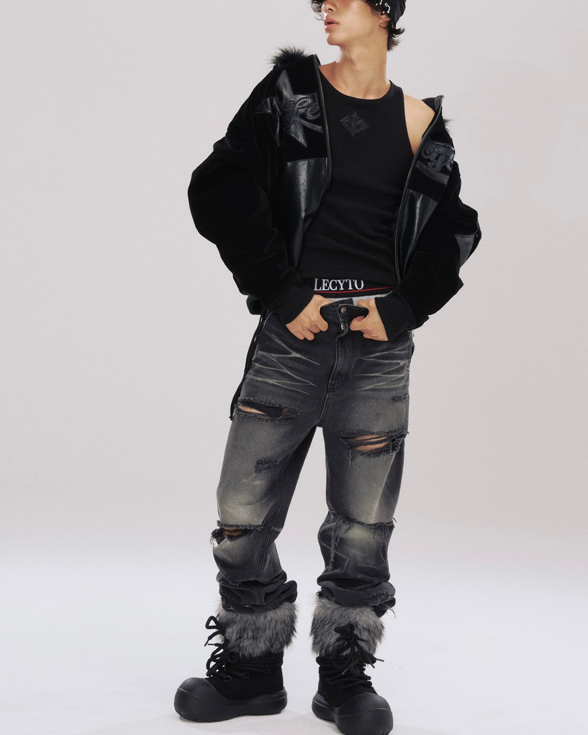 【LECYTO】Skadi Rope Fur Boots